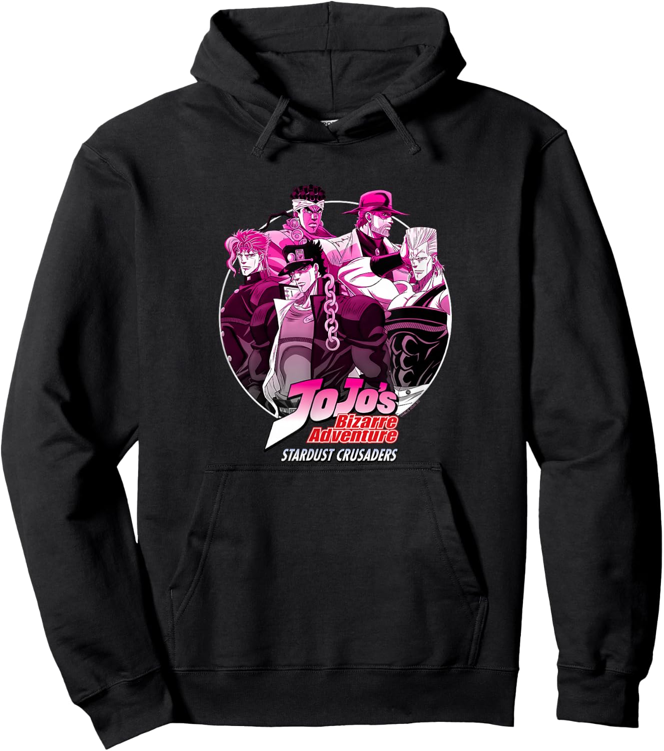 JoJo's Bizarre Adventure Stardust Crusaders Group Anime Hoodie - Hoodie | Black