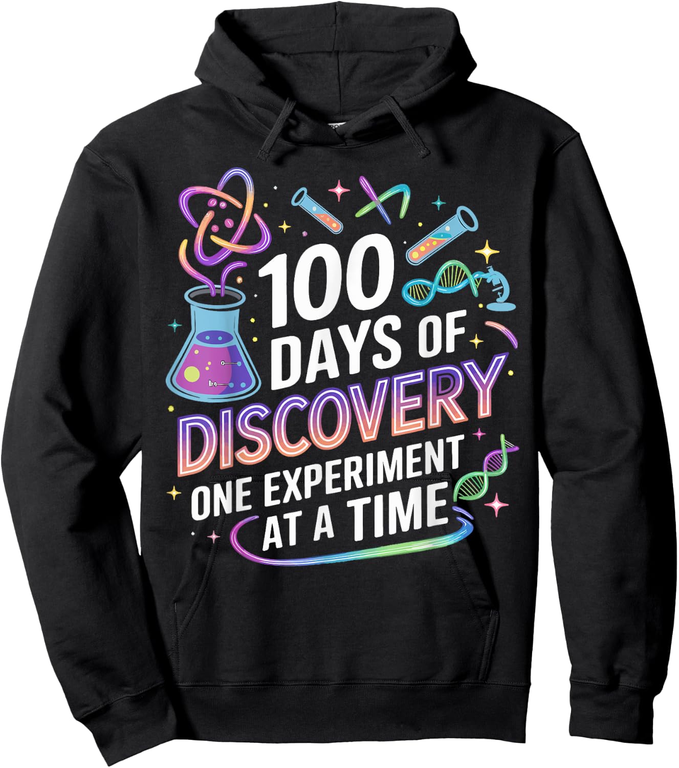 100 Days of Discovery Science Experiment Lover Girls Boys Hoodie - Hoodie | Black