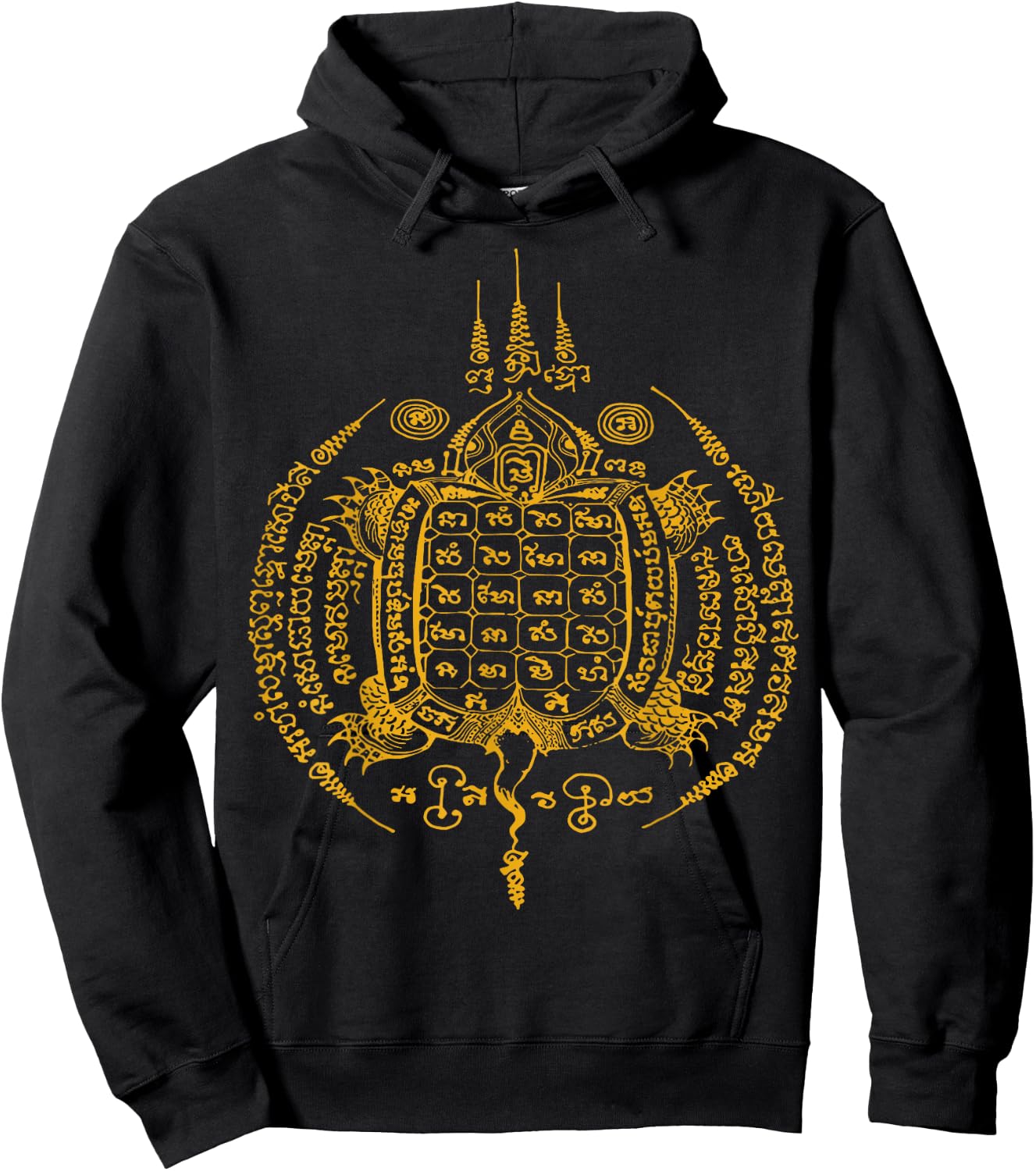 Sawadee Thai Traditional Sak Yant Thai Twin Tigers Muay Thai Hoodie - Hoodie | Black