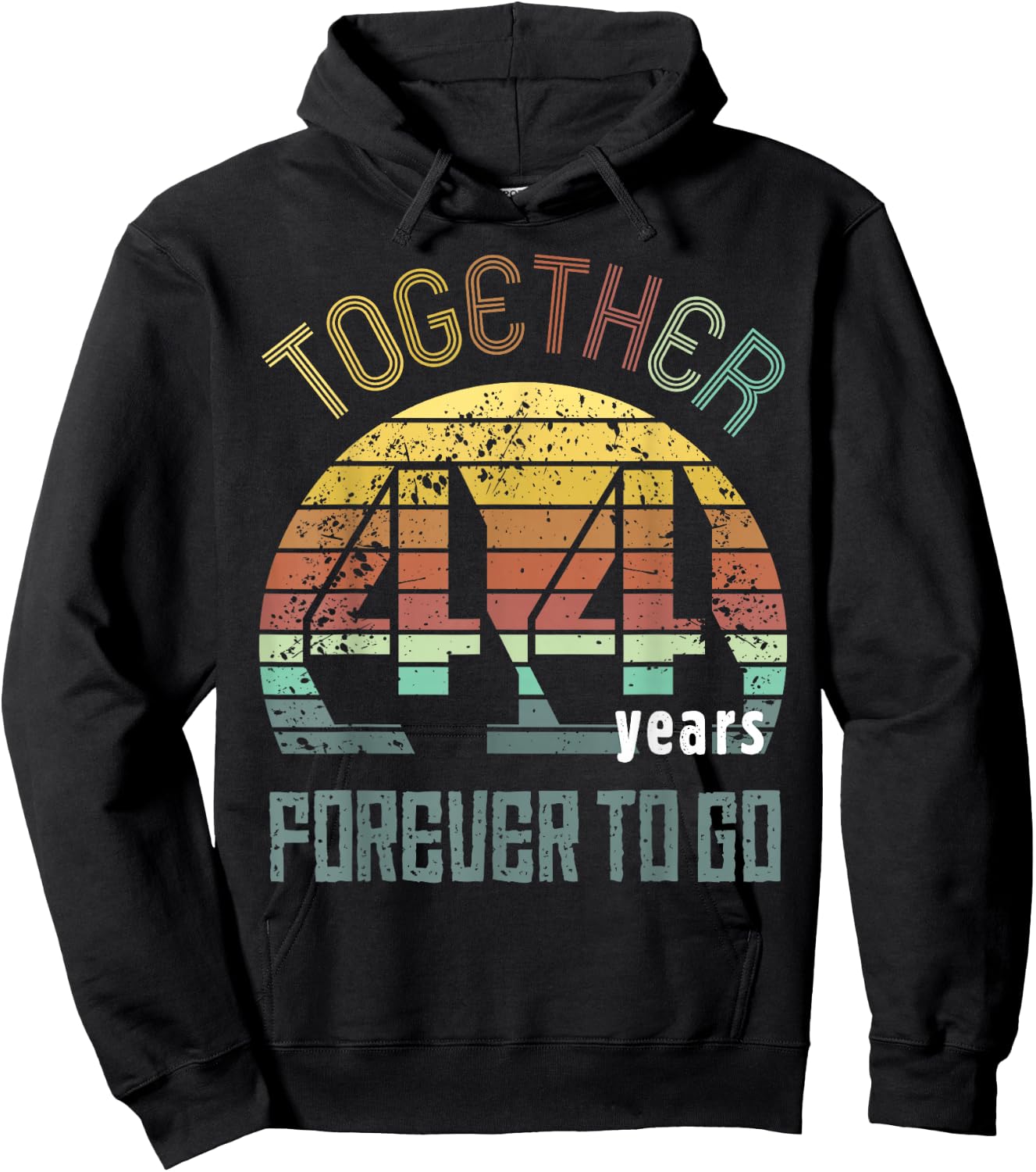 44 Wedding Anniversary for Couple Best 44th Year of Marriage Hoodie - Hoodie | Black