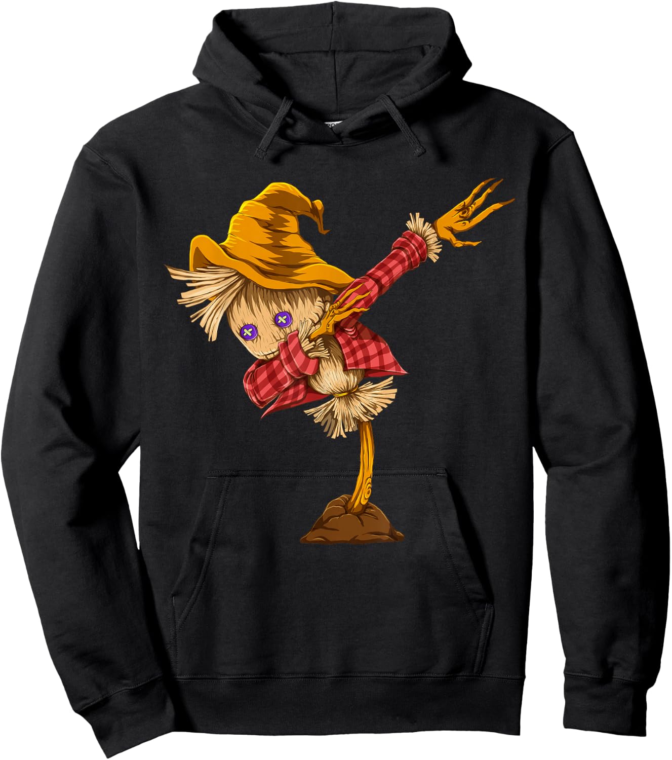 Dabbing Scarecrow Funny Halloween Costume Spooky Halloween Hoodie - Hoodie | Black