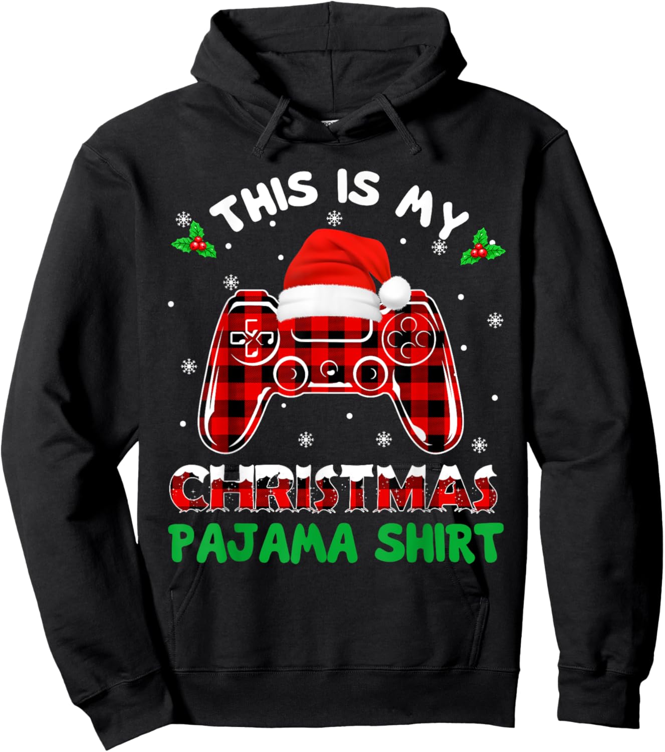 This Is My Christmas Pajama Shirt Gamer Video Game Boys Kids Hoodie - Hoodie | Black
