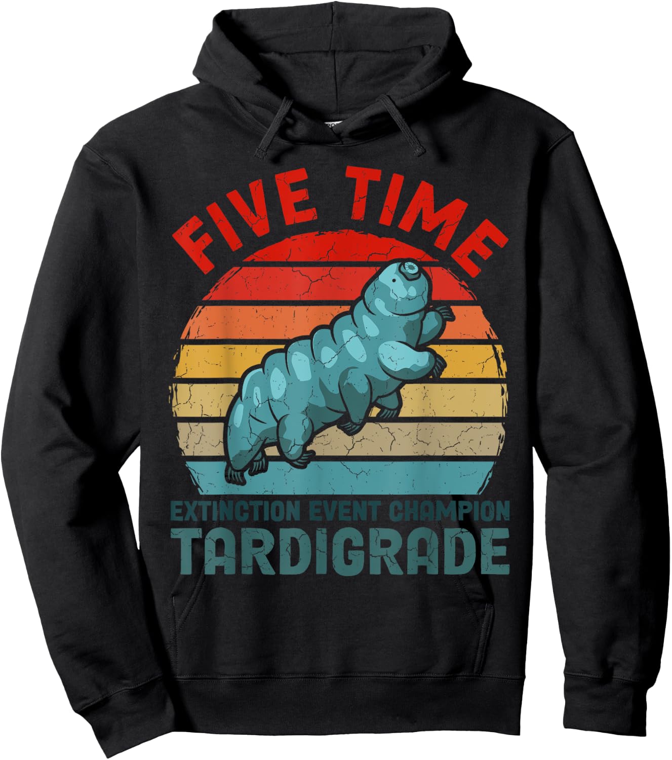 Five Time Extinction Event Tardigrade Lovers Microbiologist Hoodie - Hoodie | Black