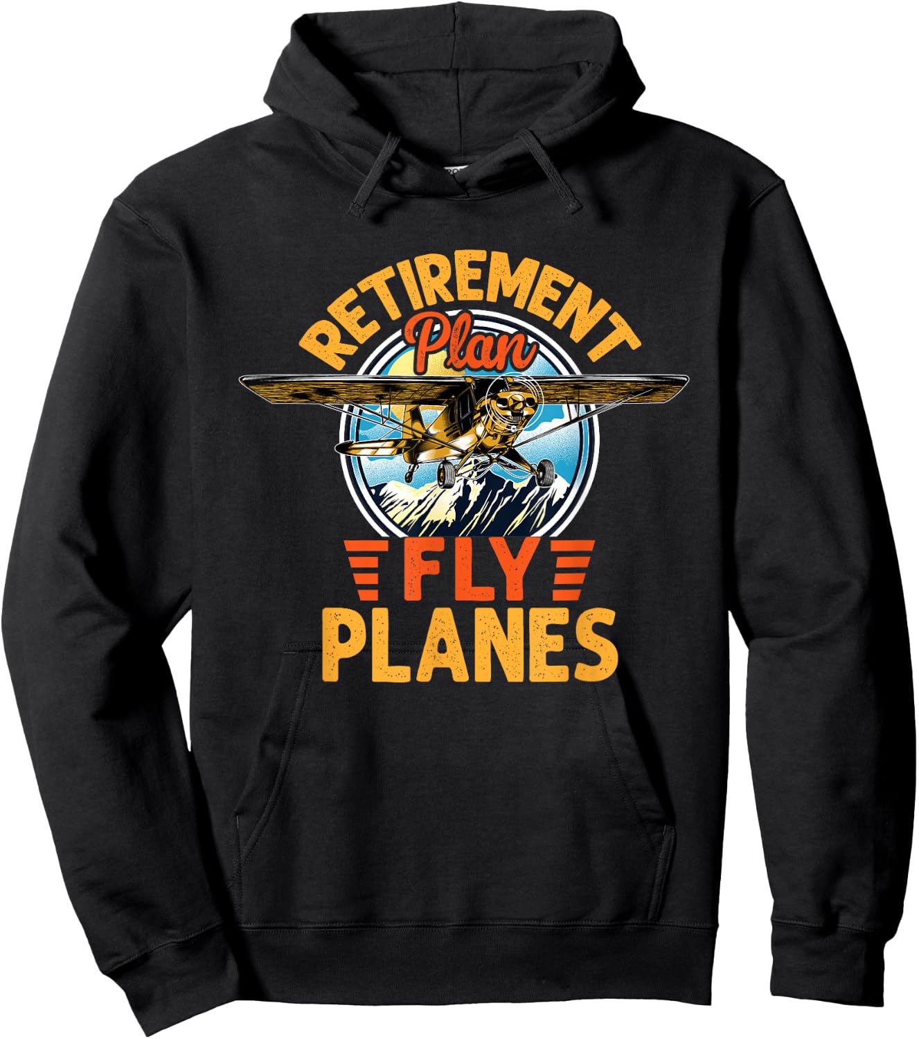 Pilot Retirement Father's Day Grandpa Aircraft Airplane Hoodie - Hoodie | Black