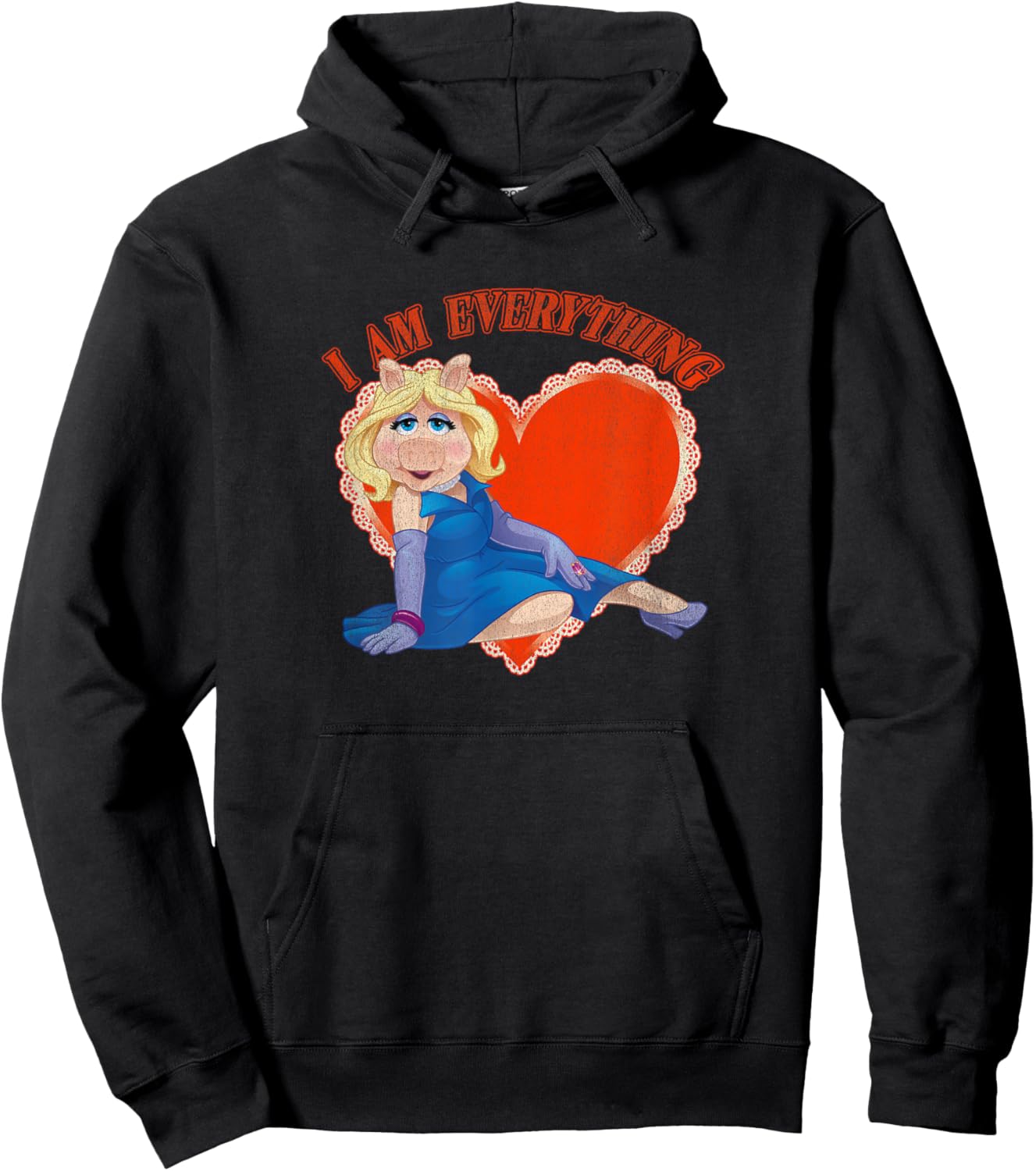 Disney The Muppets Valentine's Day Piggy I Am Everything Hoodie - Hoodie | Black