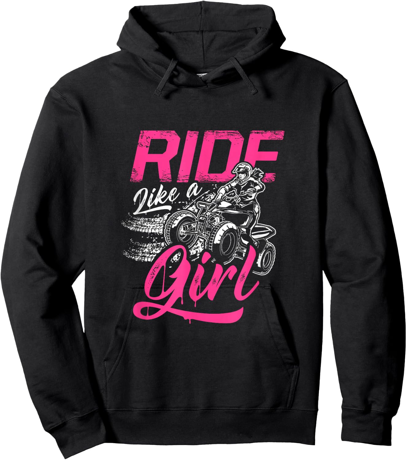 Ride Like A Girl ATV Lover Quad Bike Biker Hoodie - Hoodie | Black