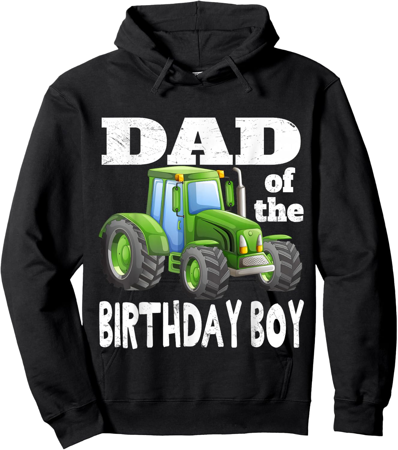Dad of the Birthday Boy Kids Farm Tractor Party Shirt Idea Hoodie - Hoodie | Black