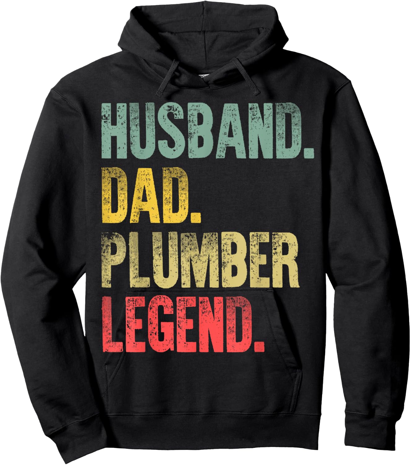Funny Men Vintage Shirt Husband Dad Plumber Legend Retro Hoodie - Hoodie | Black