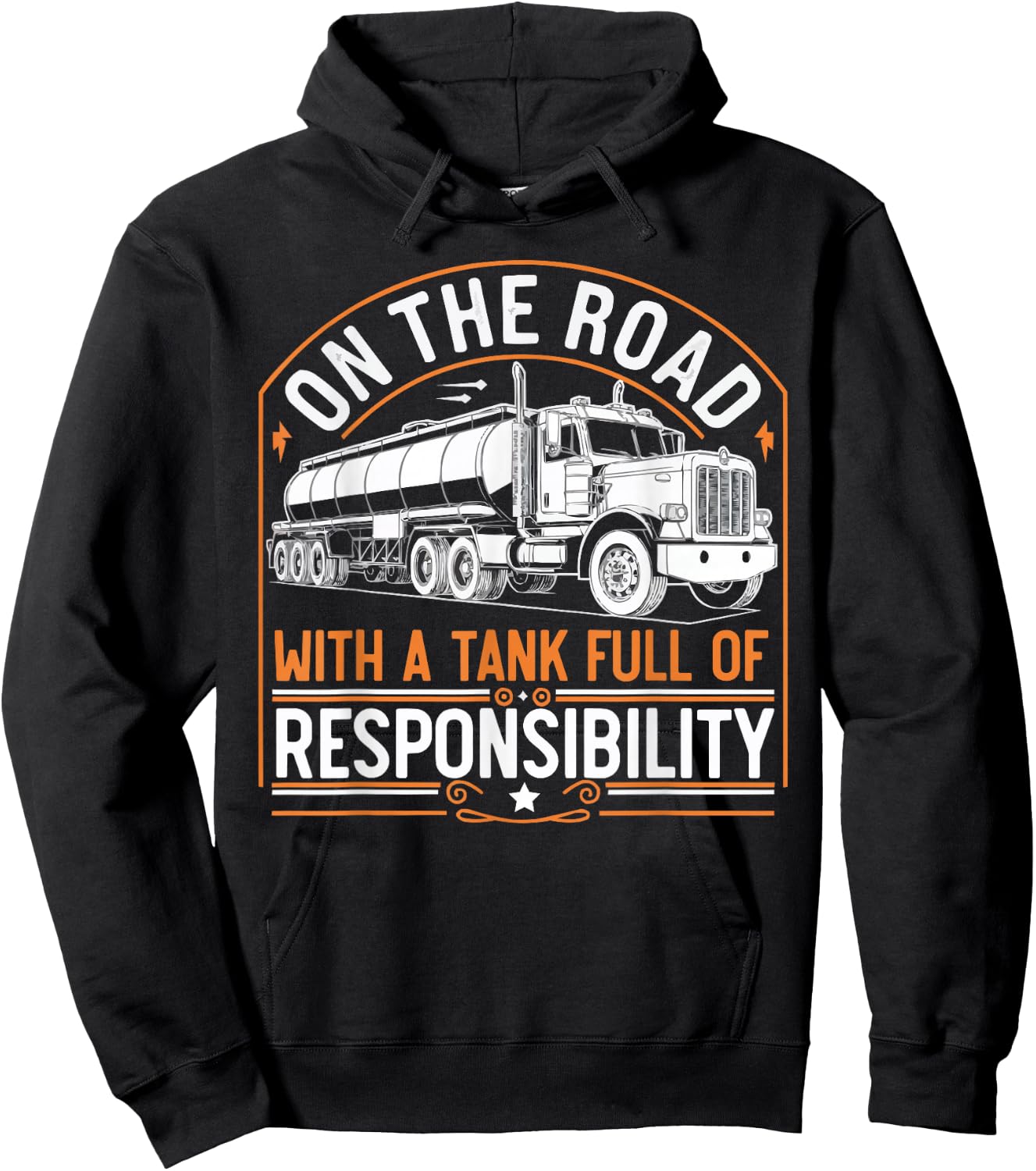 Tanker Truck Driving Truck Driver Proud Trucker Hoodie - Hoodie | Black