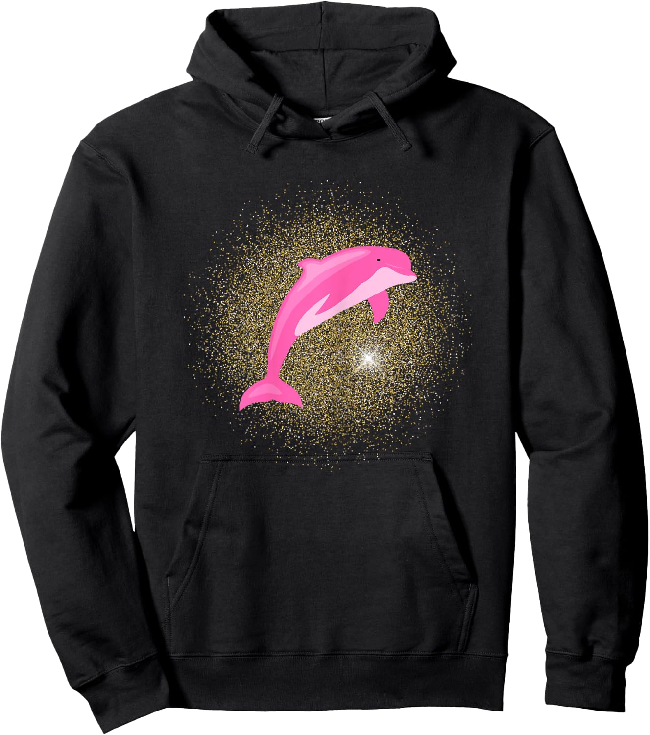 Dolphin Shirt Pink Lover Gift Girls Women Hoodie - Hoodie | Black
