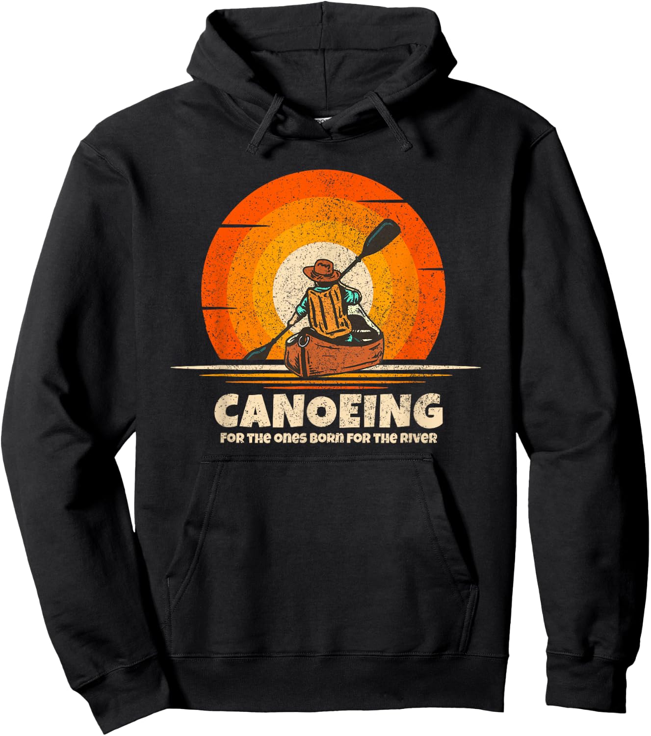Canoeing Born for the River Funny Canoe Hoodie - Hoodie | Black