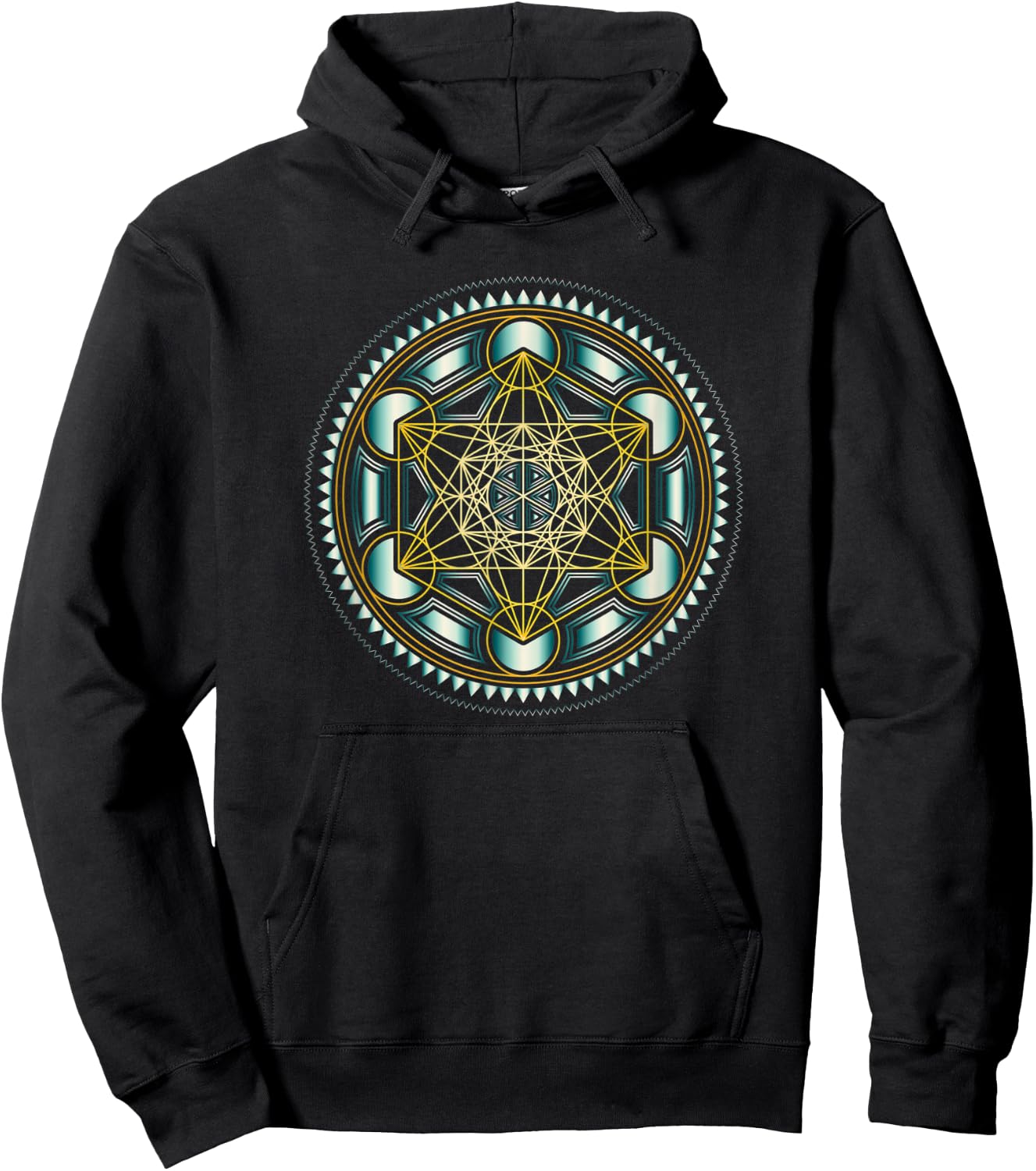 Metatron Geometry Spirituality Yoga Matrix Maths Esotericism Hoodie - Hoodie | Black