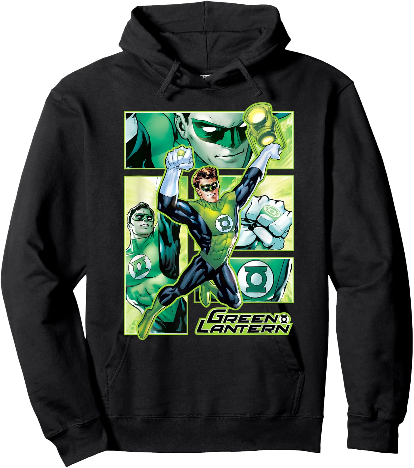 Green Lantern Panels Hoodie - Hoodie | Black