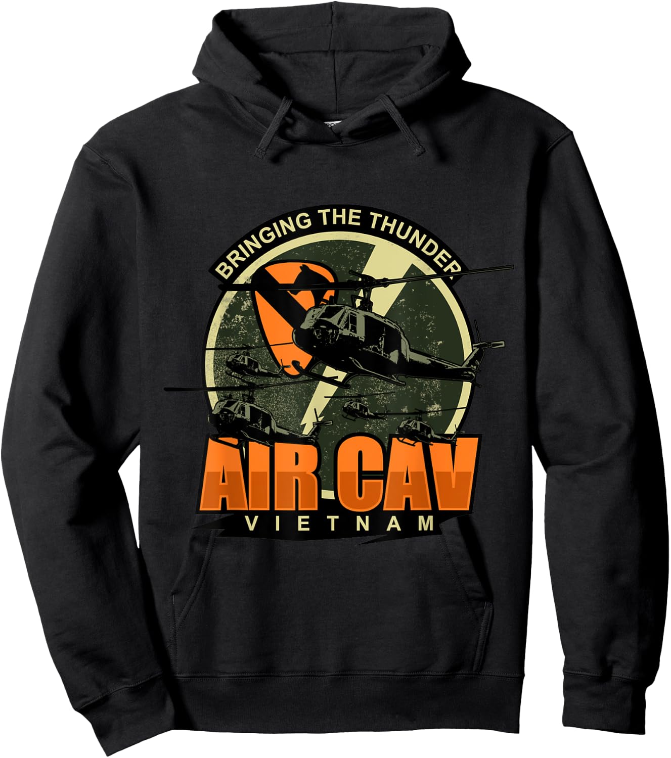 1st Air Cavalry Division Vietnam Veteran Veterans Day Xmas Hoodie - Hoodie | Black