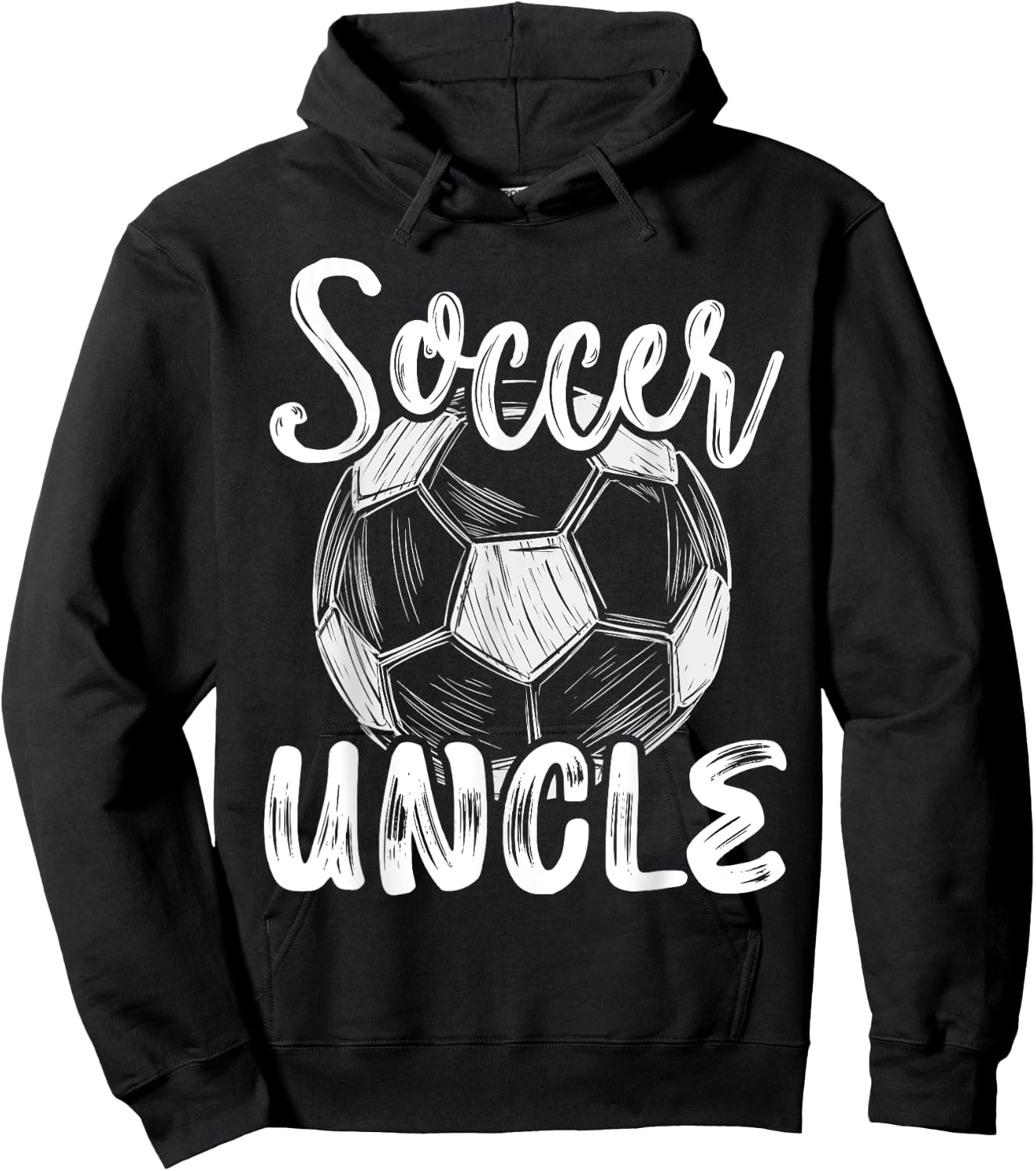 Soccer Uncle Family Matching Team Player Soccer Ball Hoodie - Hoodie | Black