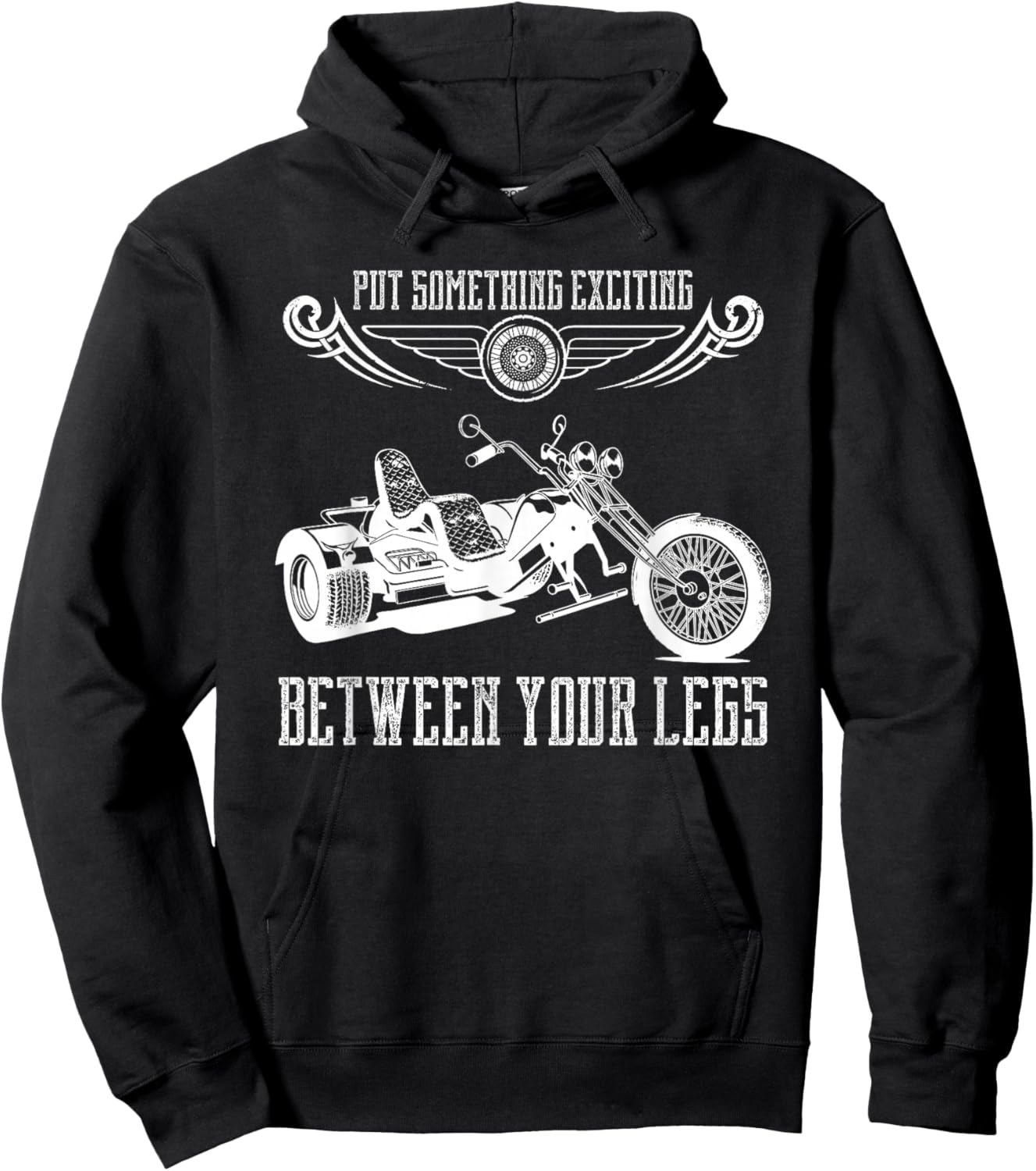 Funny Triker Motortrike Motorcycle Trike Three Wheeler Hoodie - Hoodie | Black