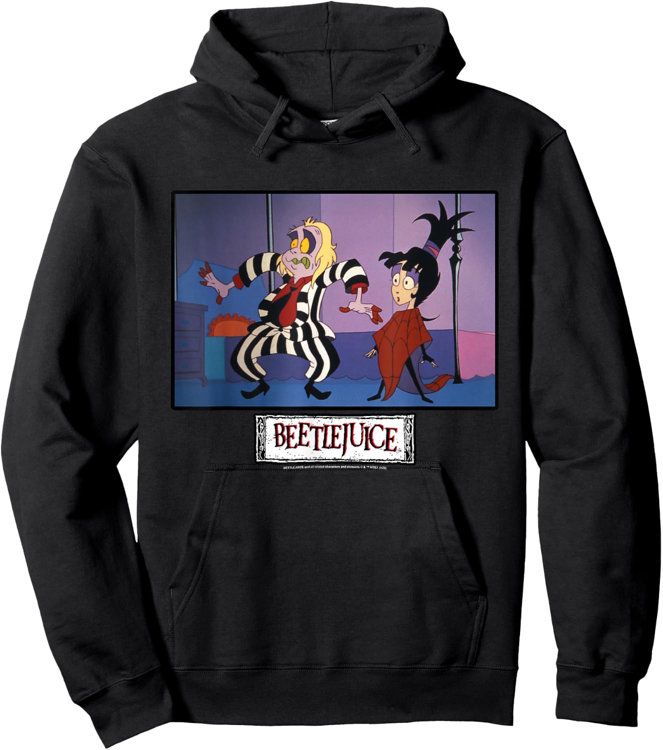 Beetlejuice and Lydia Super Shocked Hoodie - Hoodie | Black
