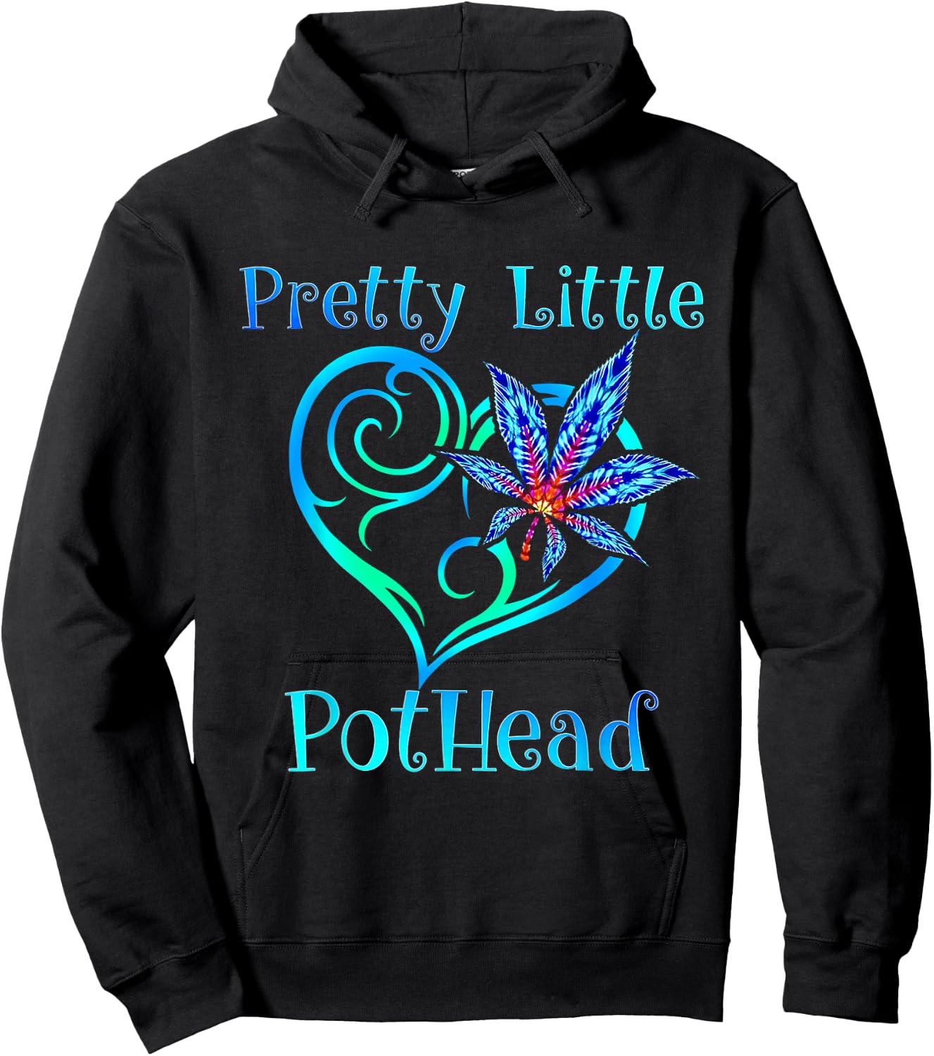 Pretty Little Pothead From A Cannabis Design Hoodie - Hoodie | Black