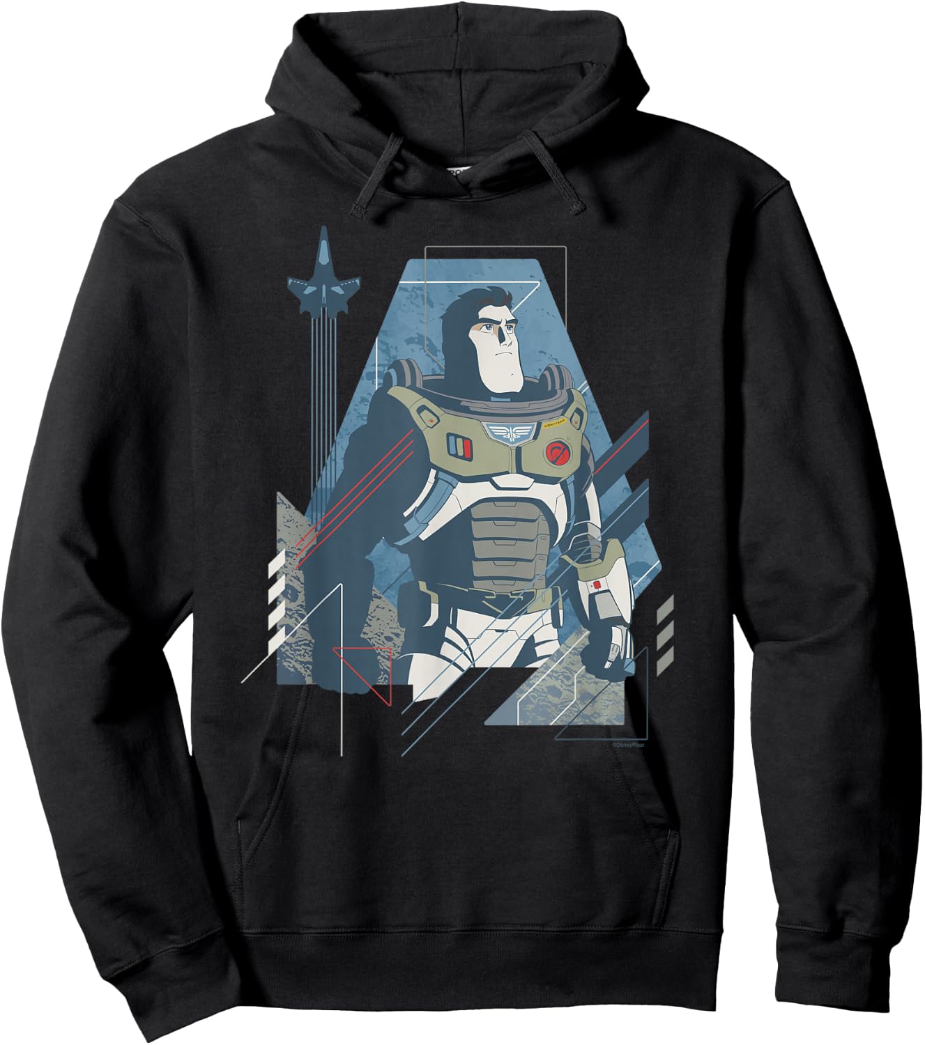 Disney Pixar Lightyear Space Ranger and Spaceship Hoodie - Hoodie | Black