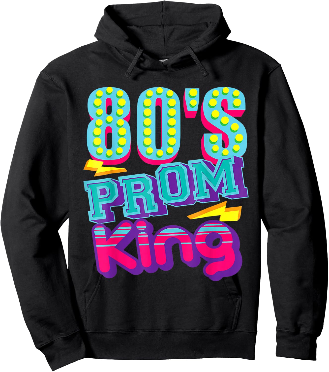 80's Prom King -Funny Disco Throwback Nostalgic Gifts Hoodie - Hoodie | Black