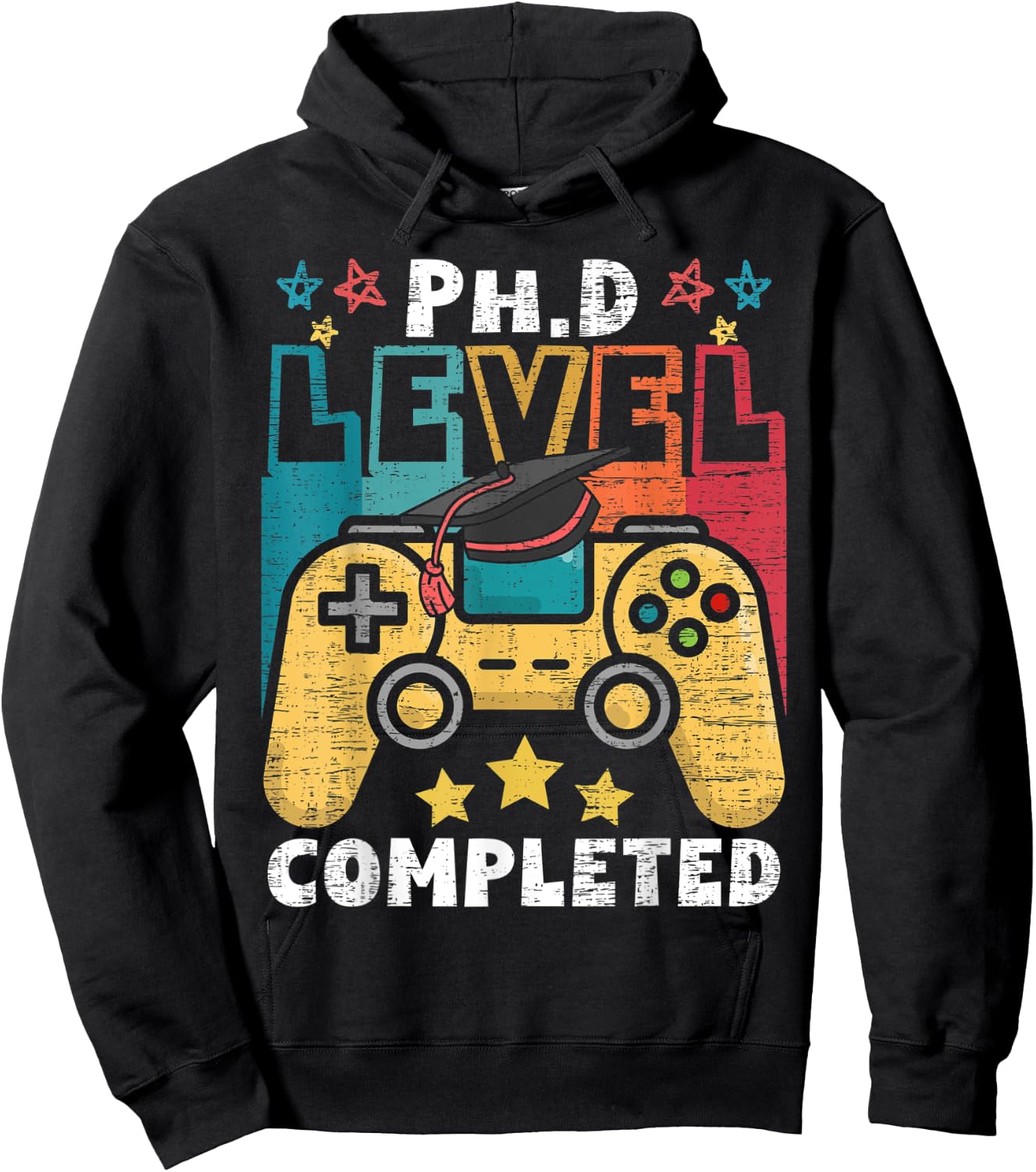 PhD Level Complete - PhD Graduate Ph.D. Graduation Doctorate Hoodie - Hoodie | Black