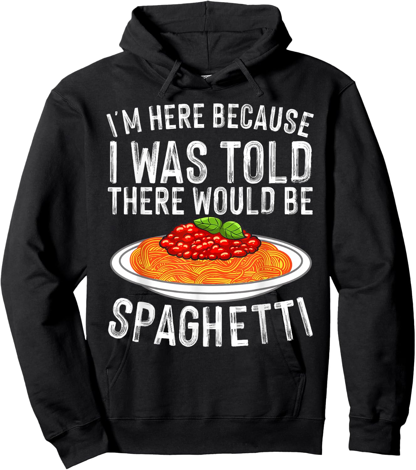 Cute Spaghetti Design Women Spaghetti Pasta Lovers Hoodie - Hoodie | Black