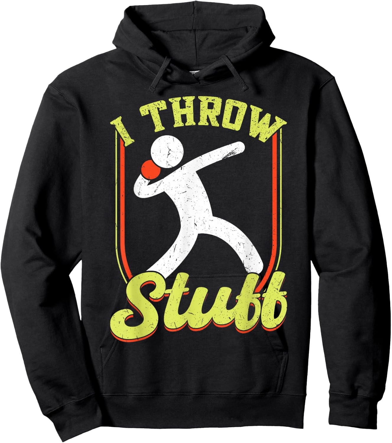 I Throw Stuff Throwing Discus and Shot Put Athlete Hoodie - Hoodie | Black
