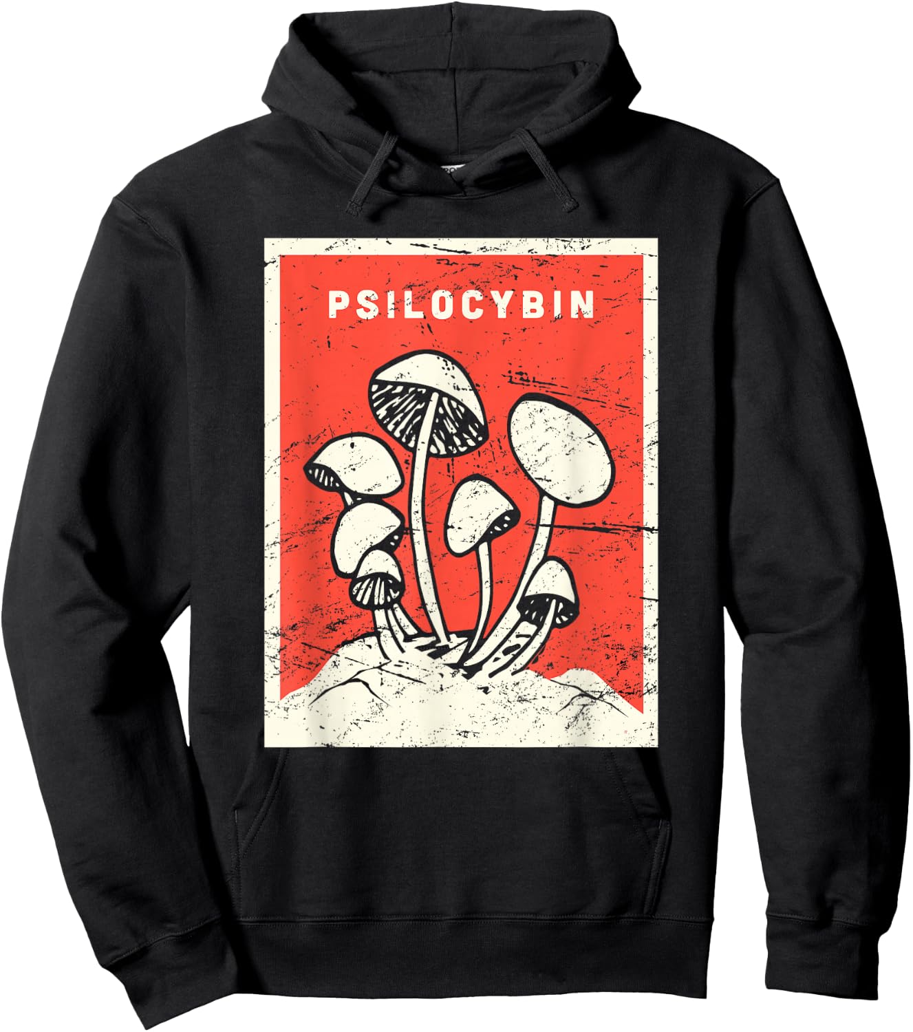 Psilocybin - Retro Psychedelic Magic Mushrooms Hoodie - Hoodie | Black