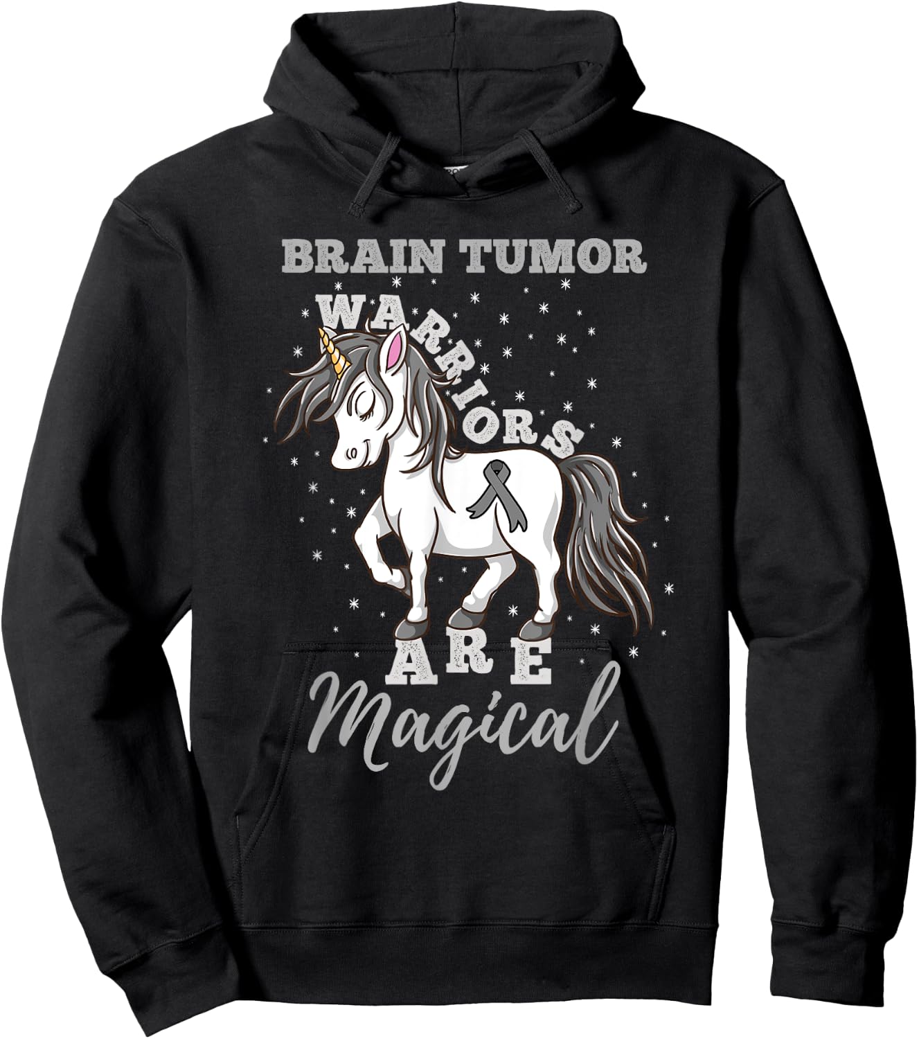Brain Tumor Warriors Are Magical Brain Tumor Awareness Hoodie - Hoodie | Black