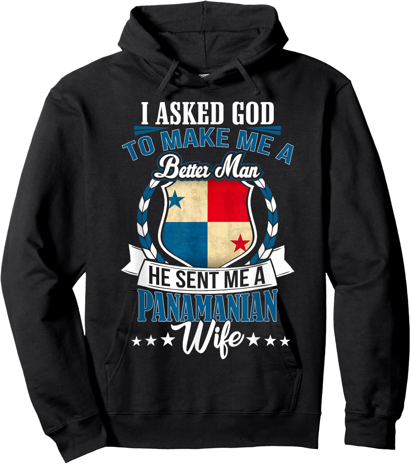 I Love my Panamanian Wife Anniversary for Husband Hoodie - Hoodie | Black