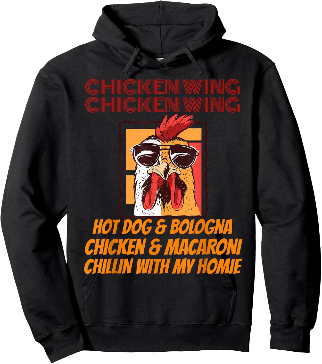 Kids chicken wing chicken wing hot dog and bologna Hoodie - Hoodie | Black