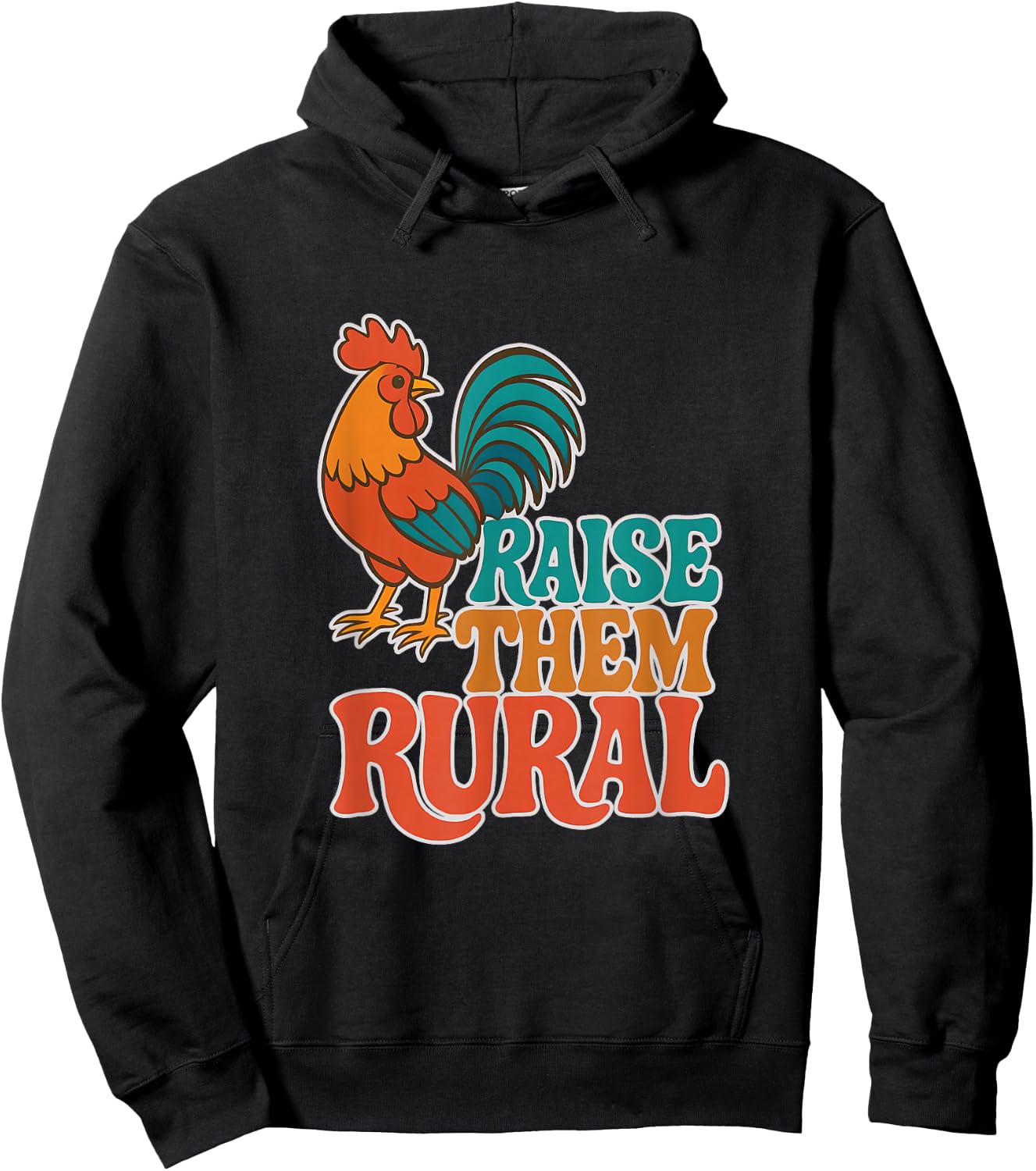 RAISE THEM RURAL - Fun Country Living Farmers Hoodie - Hoodie | Black