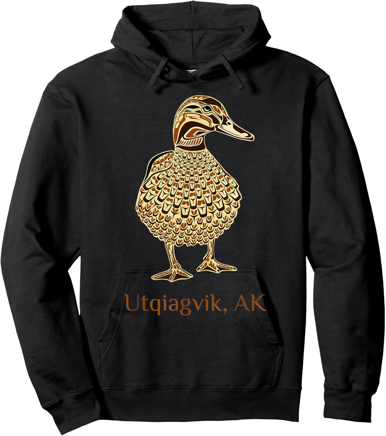 Utqiagvik Alaska Mallard Duck Bird Lover Native American Hoodie - Hoodie | Black