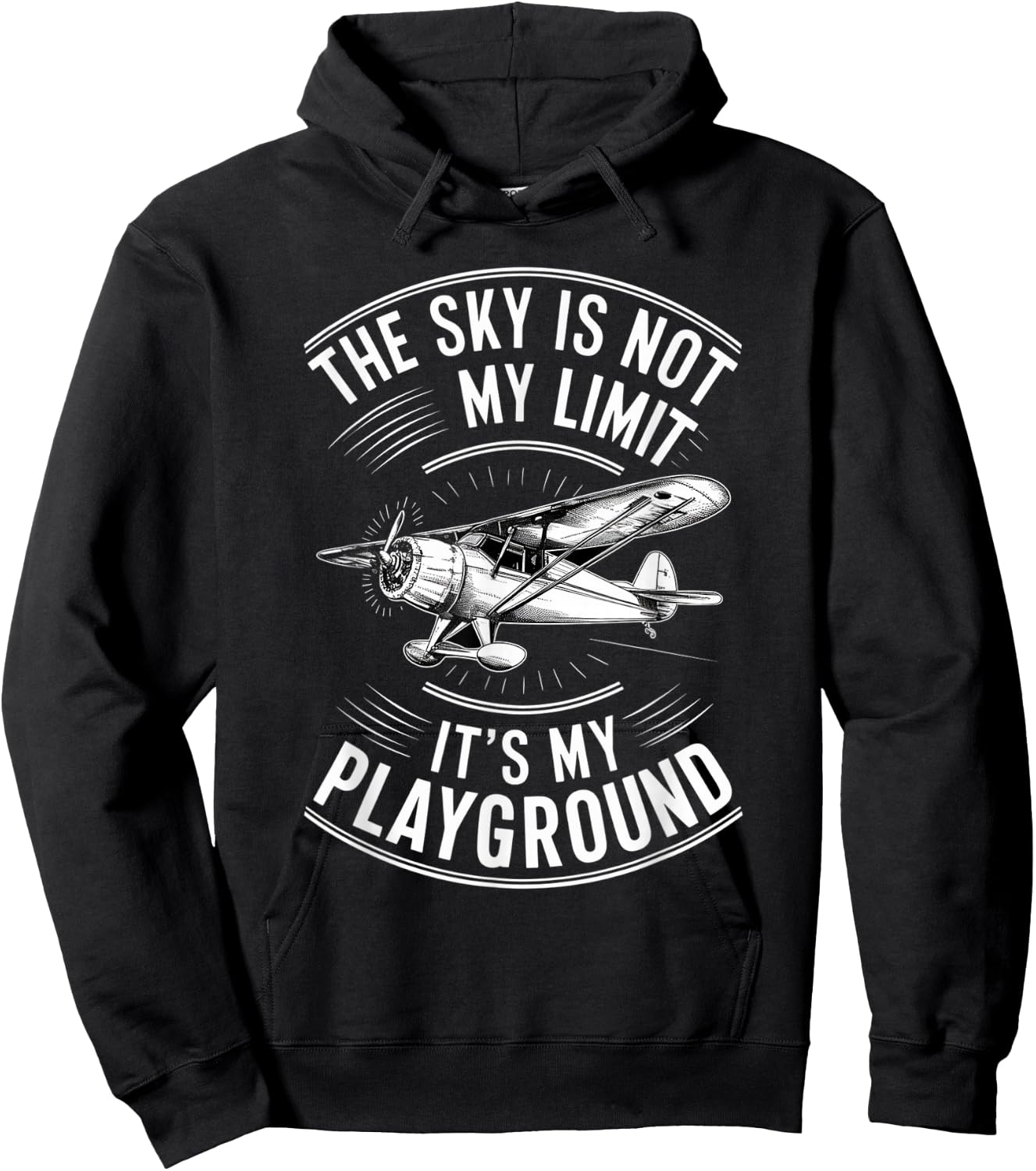 The Sky Is Not My Limit It's My Playground Funny Pilot Hoodie - Hoodie | Black