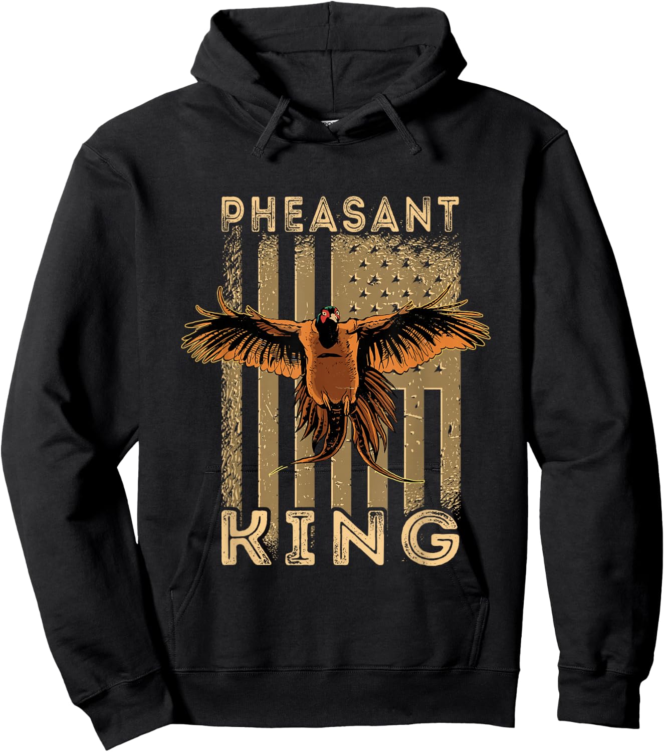 Pheasant Hunting USA American Pheasant King Pheasant Hunter Hoodie - Hoodie | Black