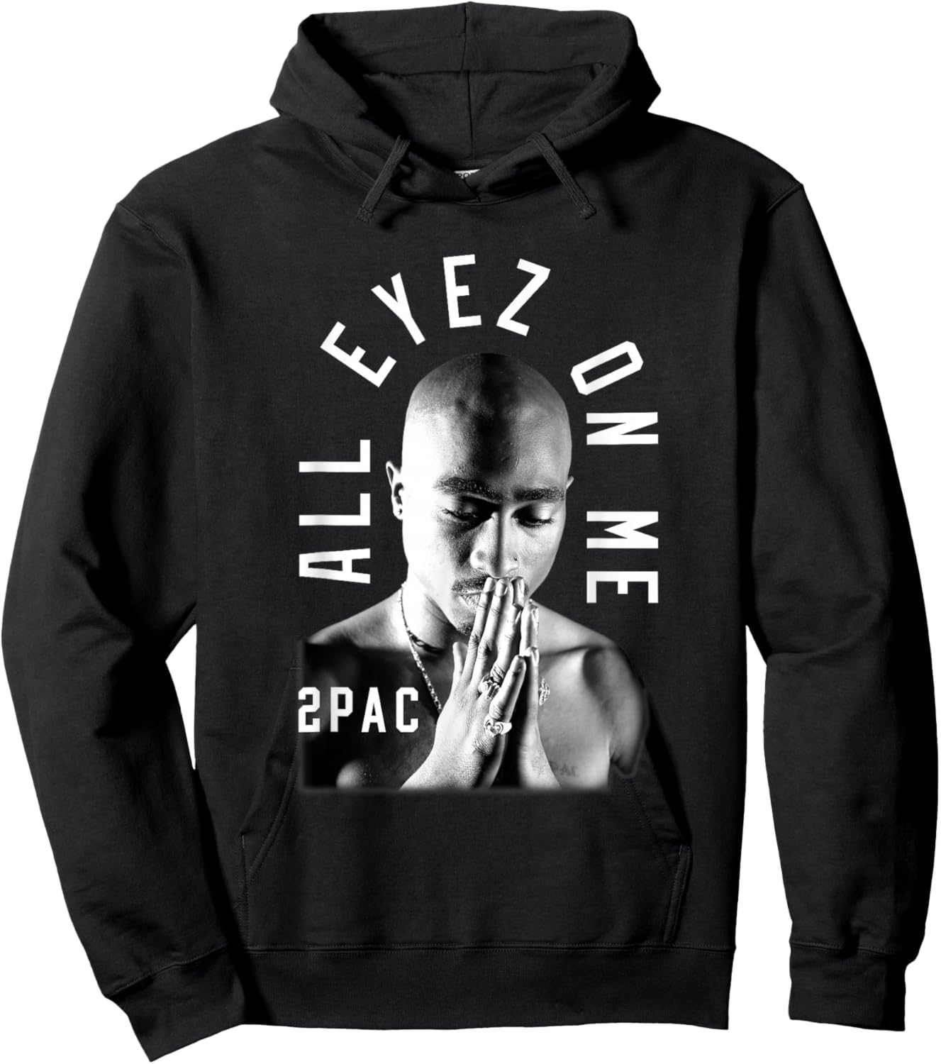 Tupac Shakur Me Against the World Classic Fit - Black, Cotton, Polyester, Short Sleeve Hoodie - Hoodie | Black