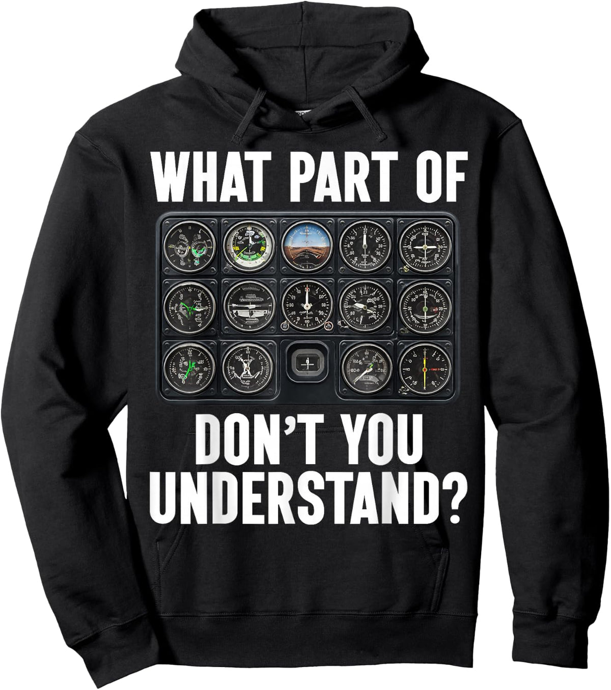 What Part of Dont You Understand Pilot Aviation Funny Hoodie - Hoodie | Black