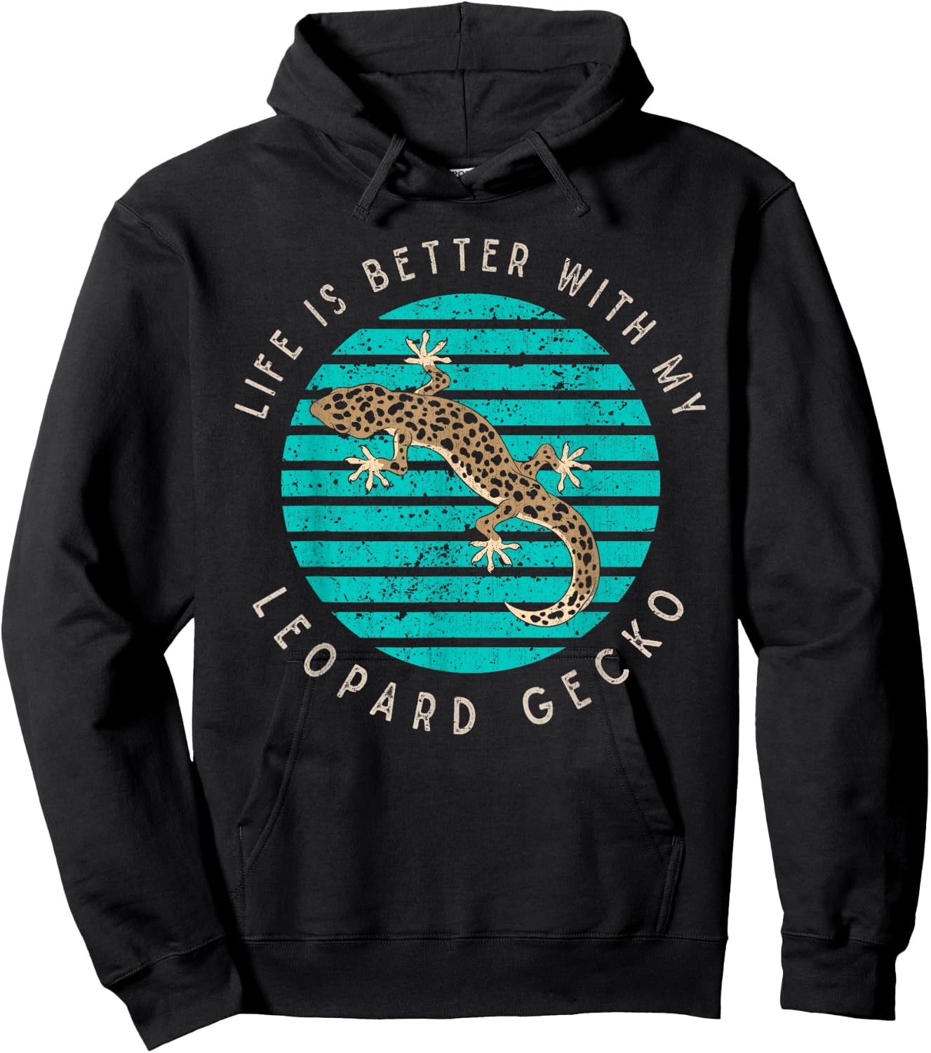 Reptile Pet Owner Funny Lizard Animal Lover Leopard Gecko Hoodie - Hoodie | Black
