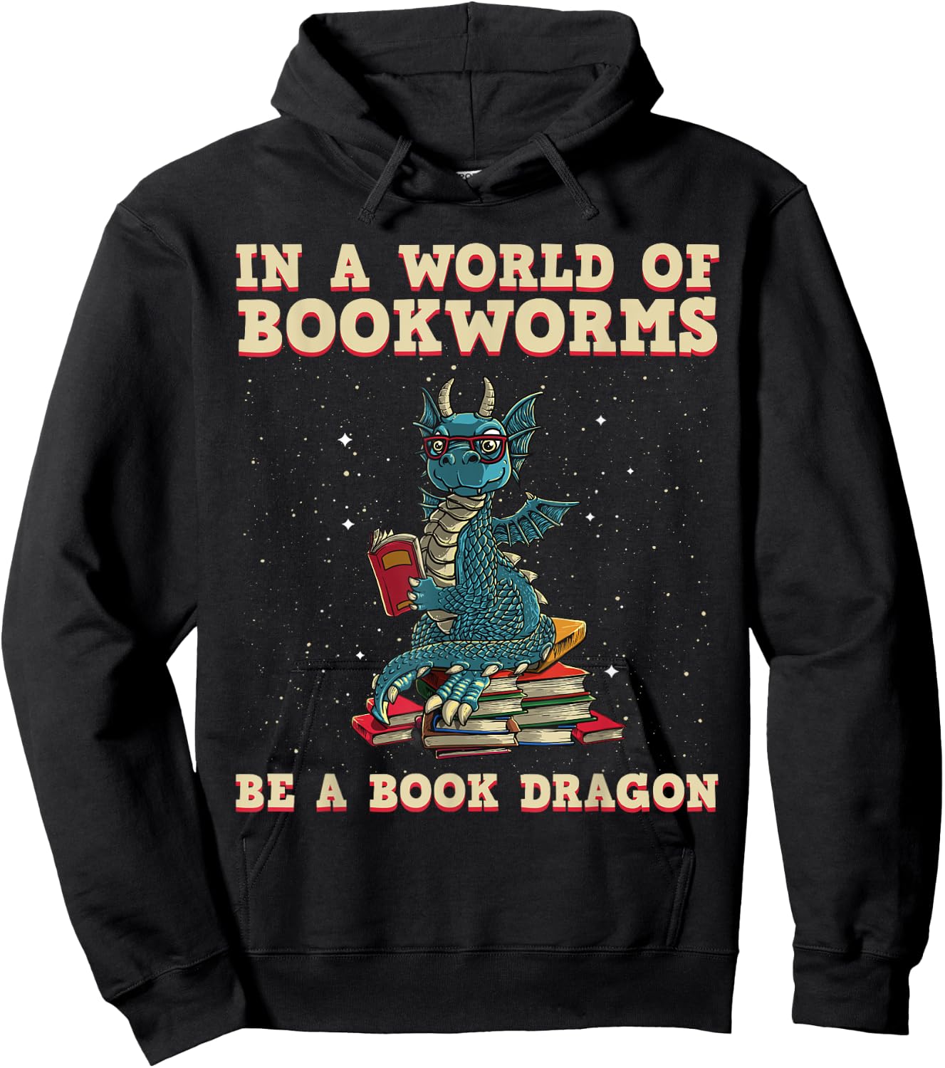 Cute Bookworm Design Women Kids Librarian Book Lover Small Hoodie - Hoodie | Black