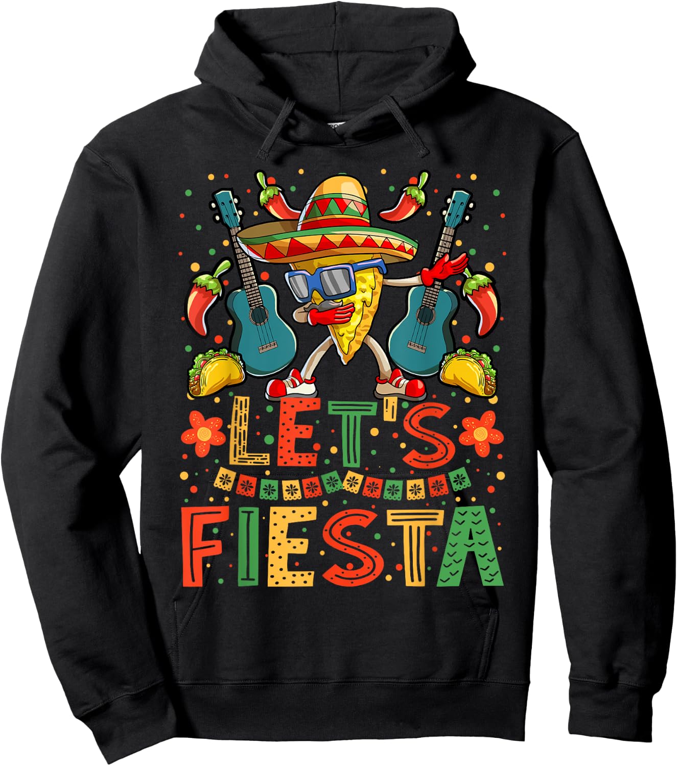 Dabbing Nacho Cinco de Mayo Shirt Women Men Lets Fiesta Hoodie - Hoodie | Black