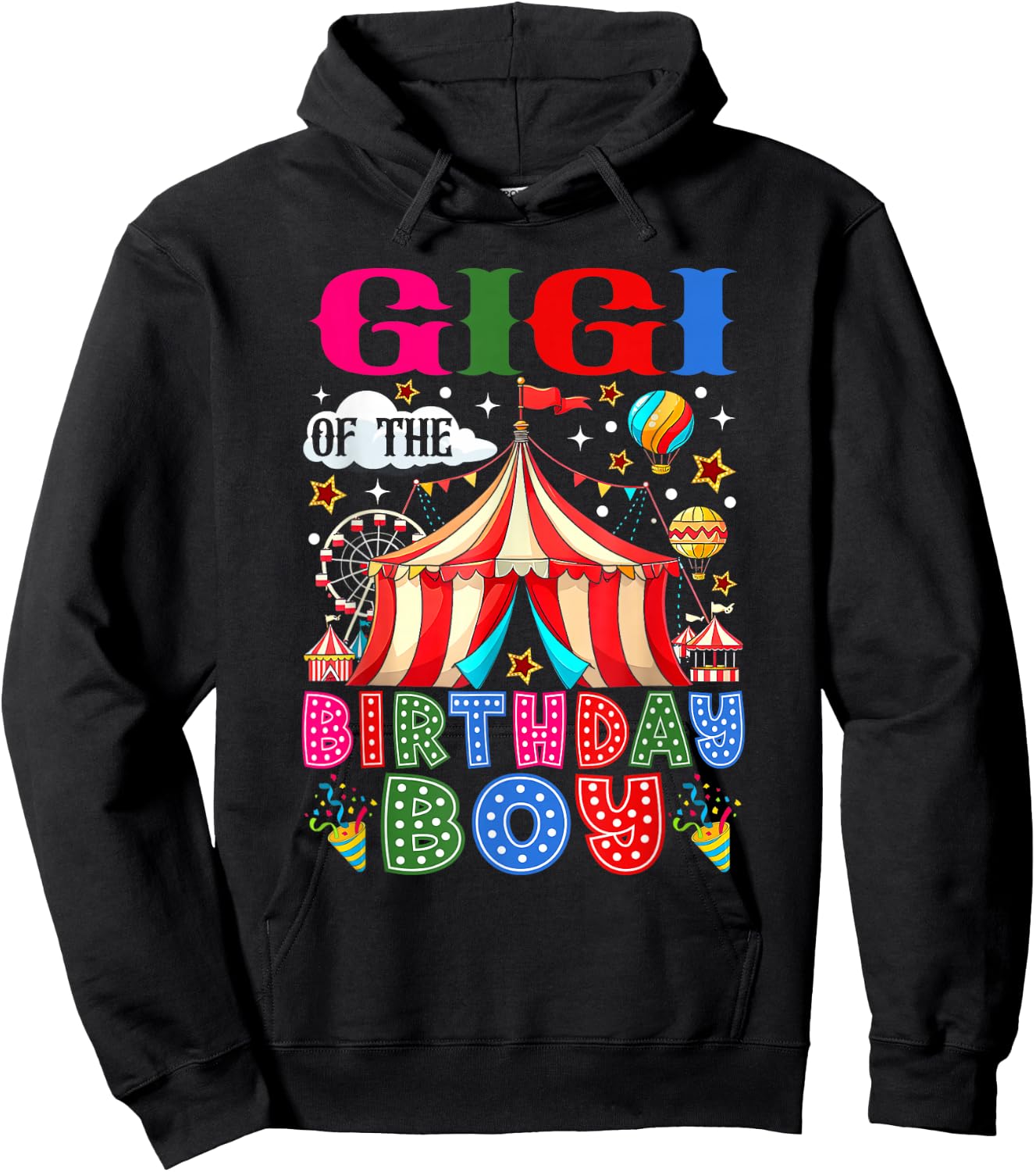 Gigi of The Birthday Boy Circus Carnival Theme Party Hoodie - Hoodie | Black