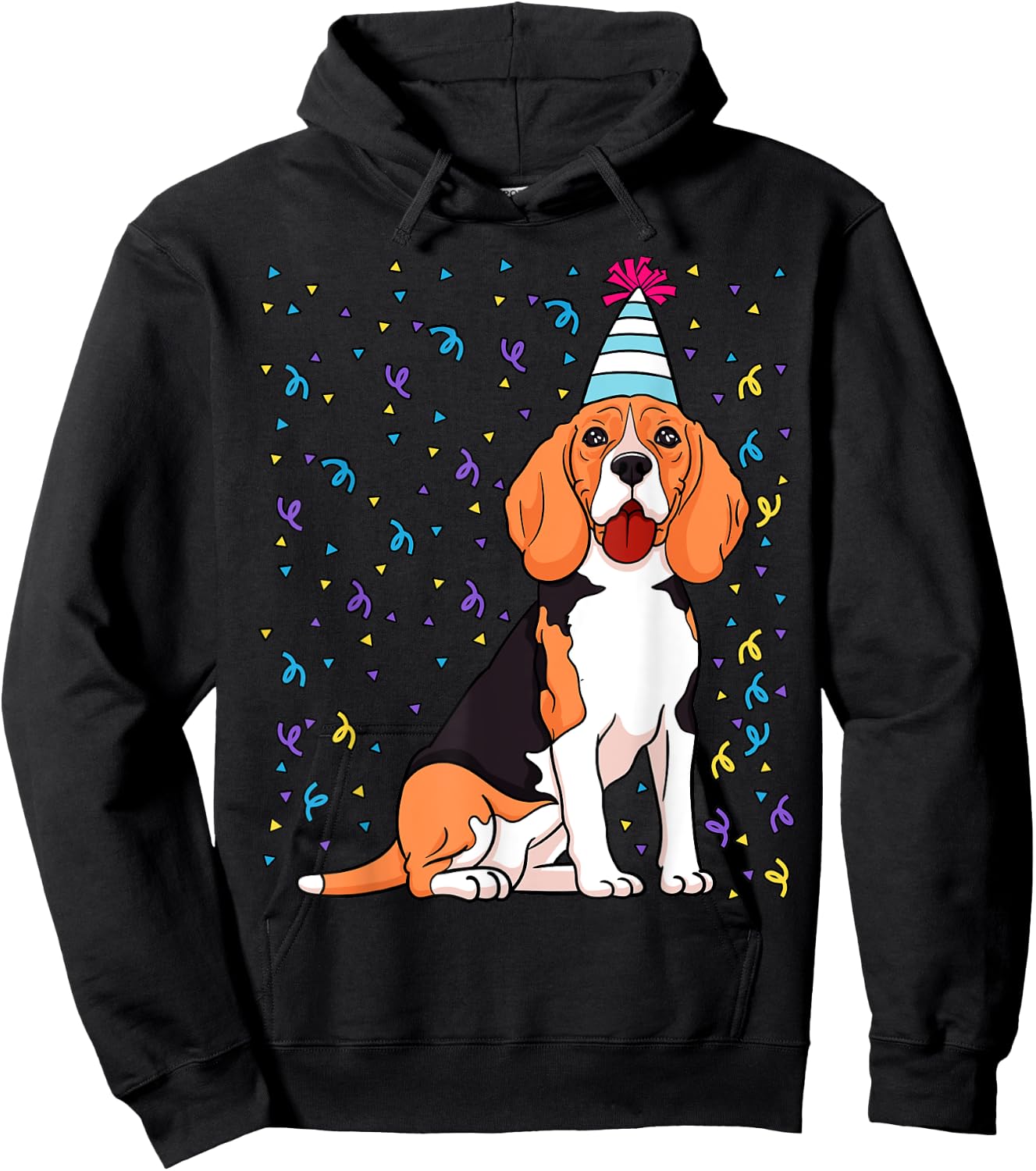 Beagle Dog Birthday Celebration Animal Bday Party Lover Hoodie - Hoodie | Black