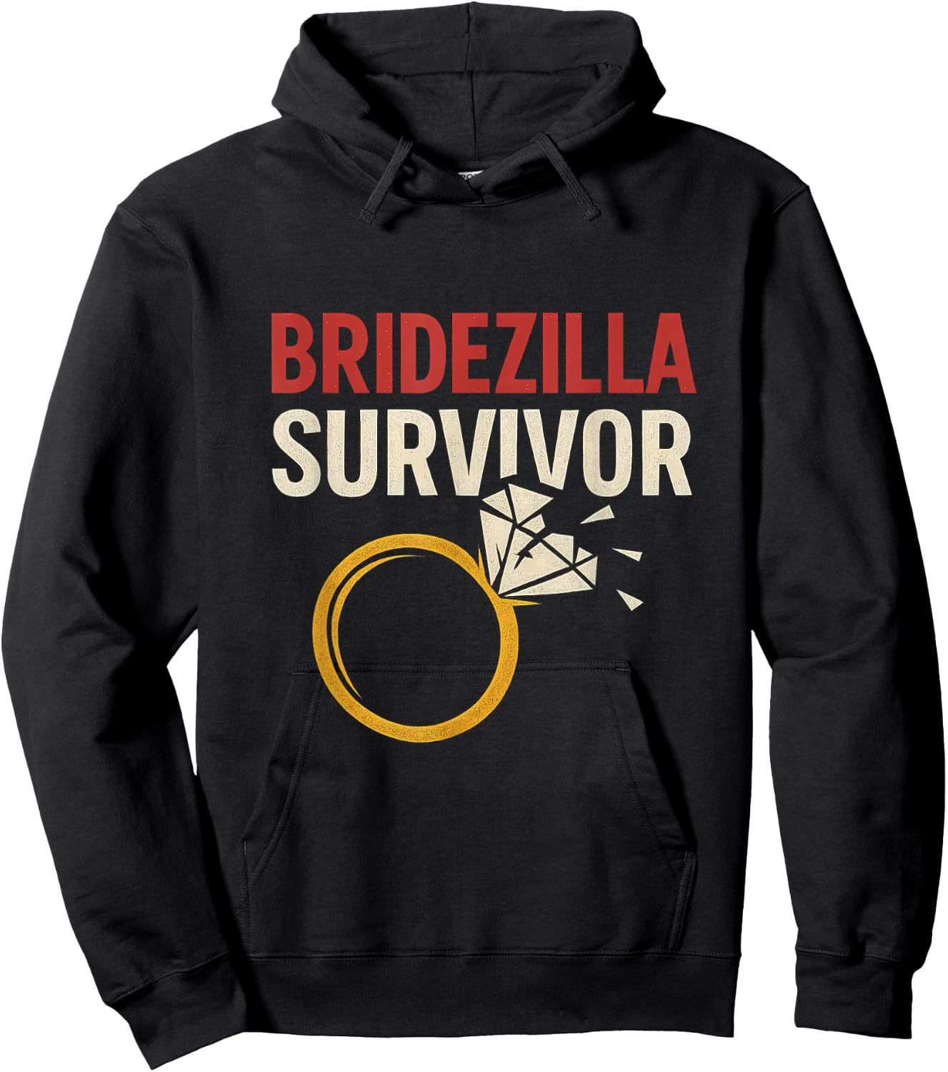 Rustic Bridezilla Survivor Bridal Party Design Hoodie - Hoodie | Black