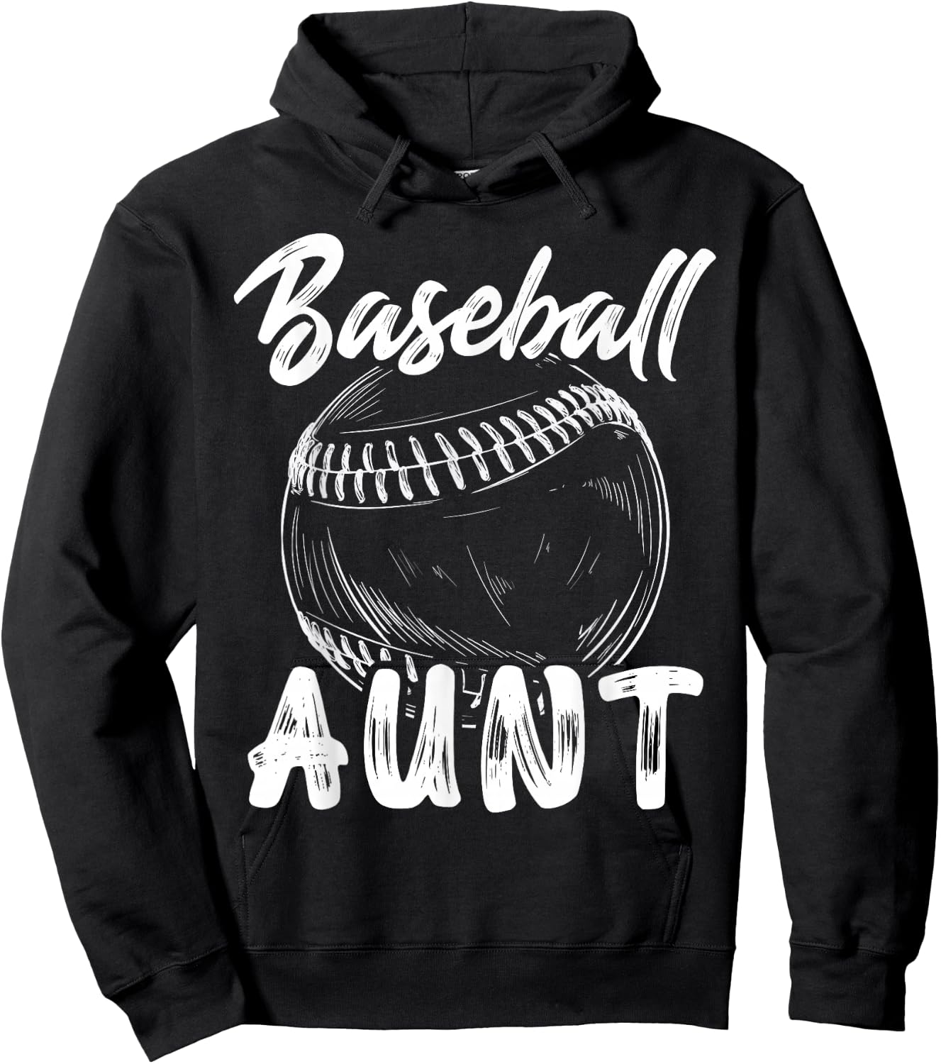 Baseball Aunt Family Matching Players Team Auntie Hoodie - Hoodie | Black