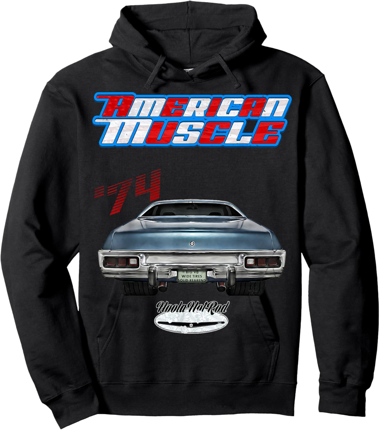 1974,GTX,Roadrunner,Hot Rod,Road,Muscle Car,Runner,Hoola,USA Hoodie - Hoodie | Black