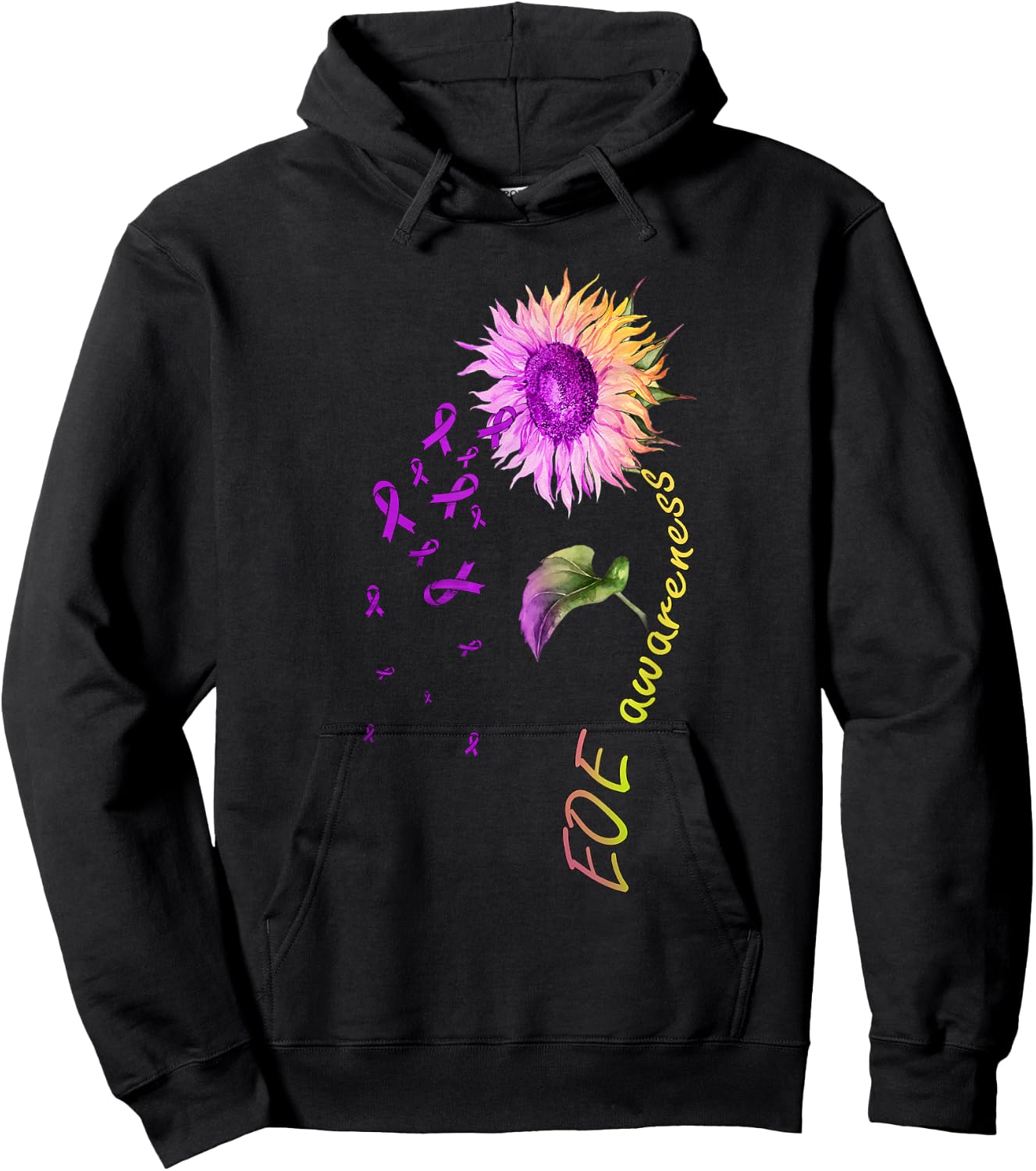 EOE Awareness Sunflower Hoodie - Hoodie | Black