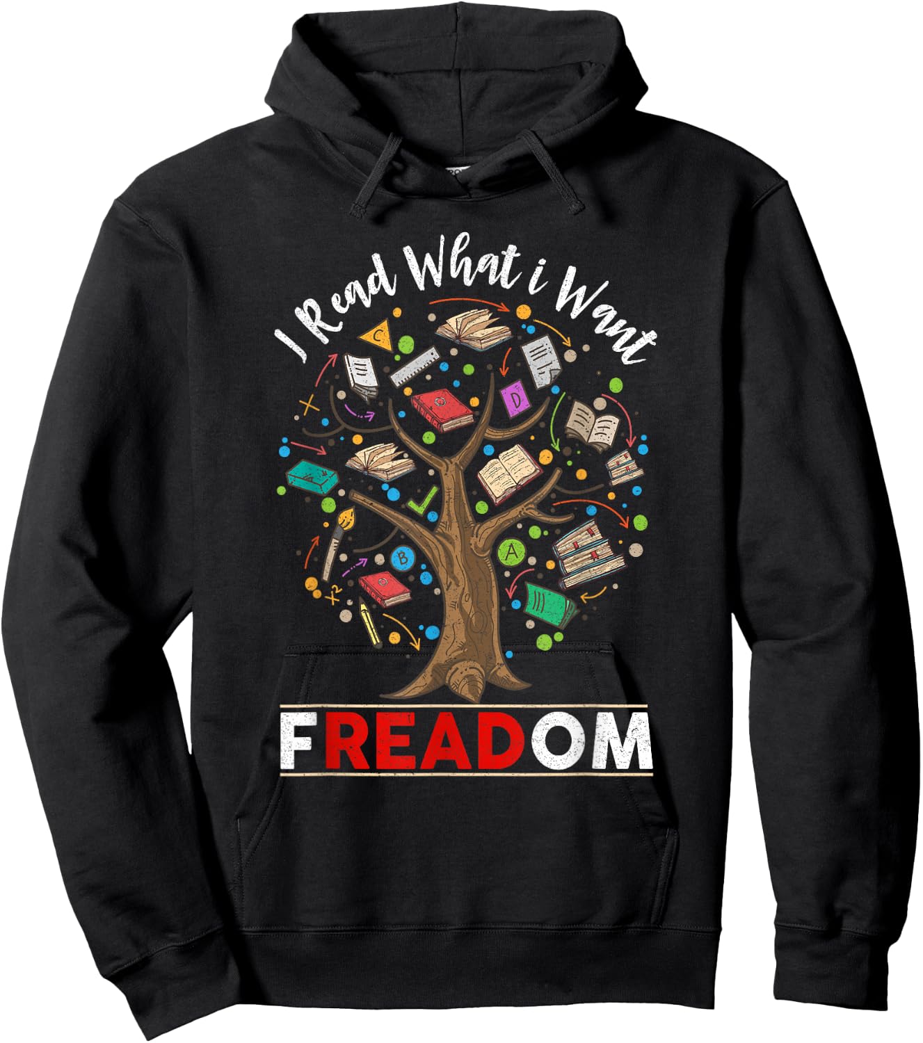Vintage Censorship Freedom Reading Nerd I Read Banned Books Small Hoodie - Hoodie | Black