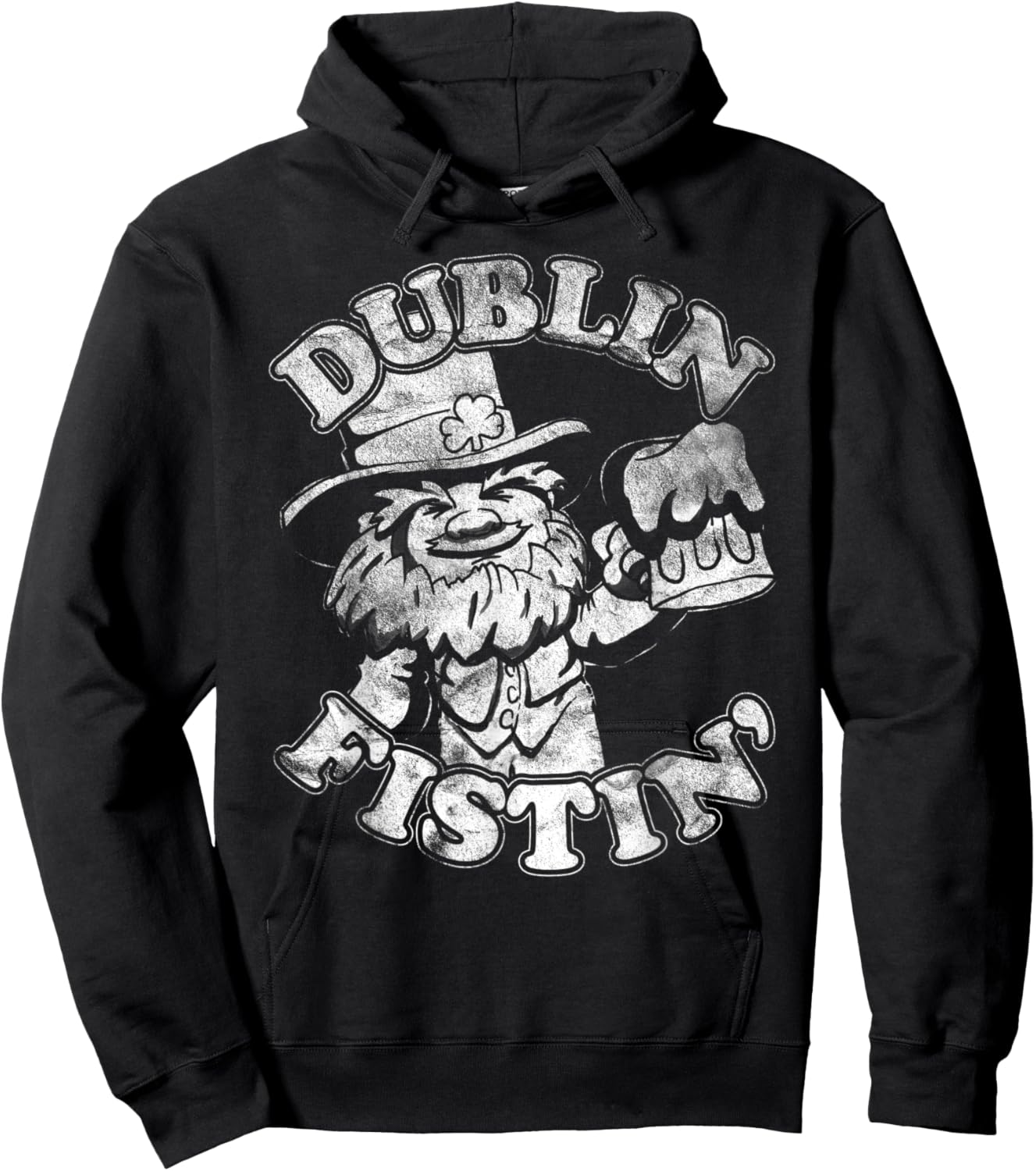 Funny, St Patricks Day, All Day Drinking, Dublin Fistin' Hoodie - Hoodie | Black