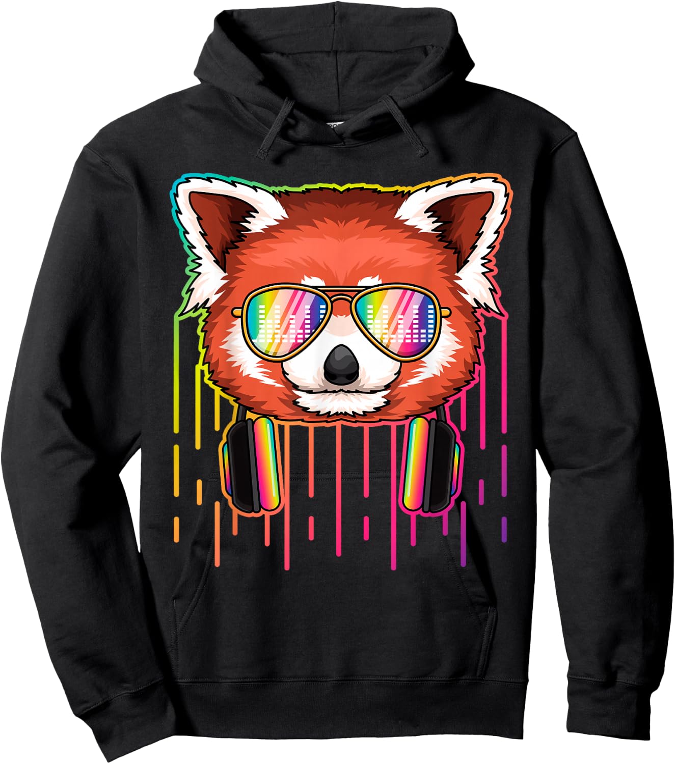 Funny Dj Shirt Red Panda Dj Party Animal Music Lover DJs Hoodie - Hoodie | Black