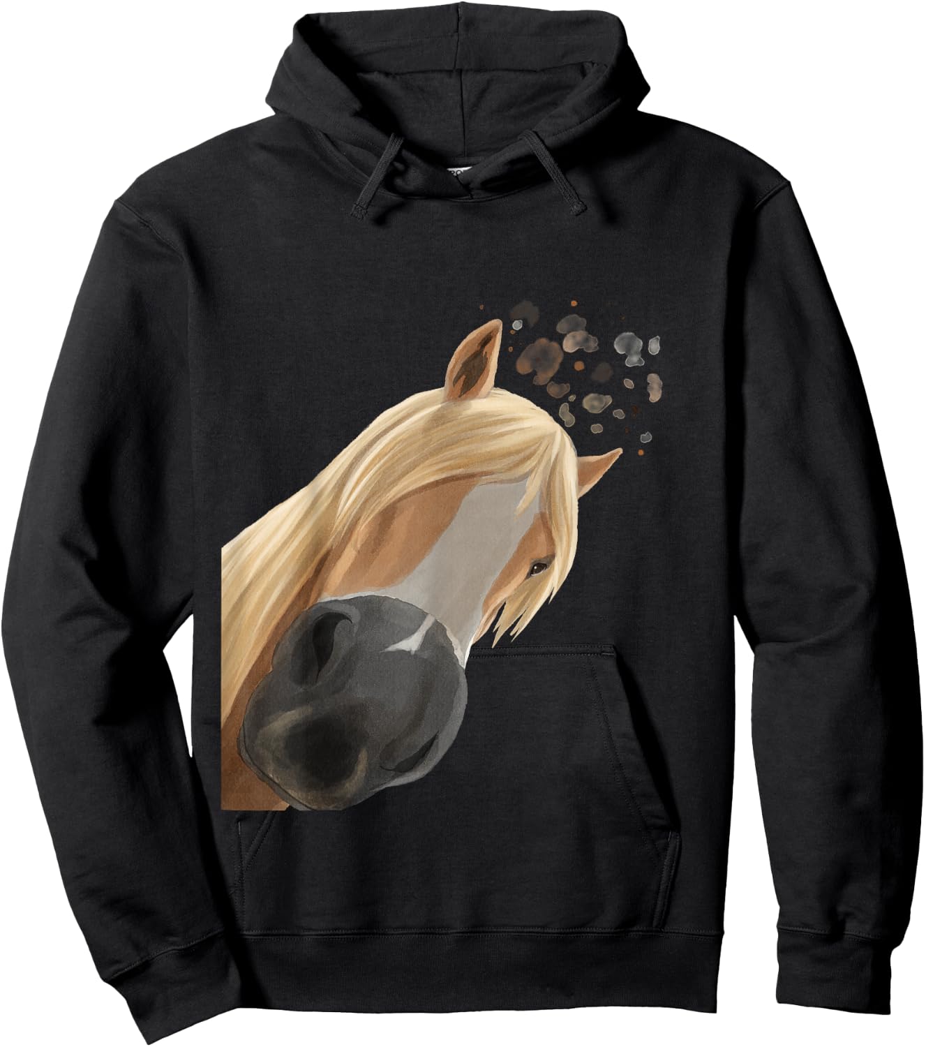 Funny Curious Haflinger Horse Hoodie - Hoodie | Black